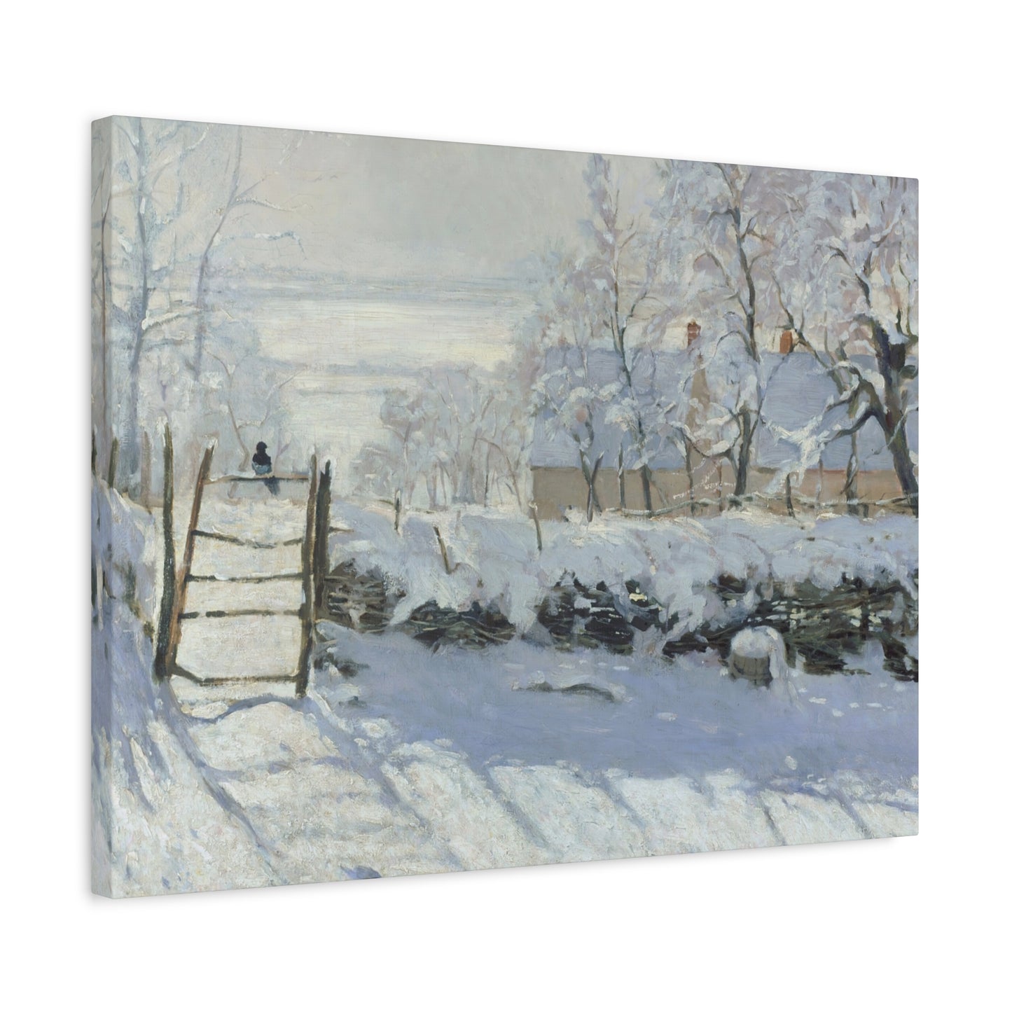 Monet, Claude - The Magpie (1868) - Canvas Block, unframed