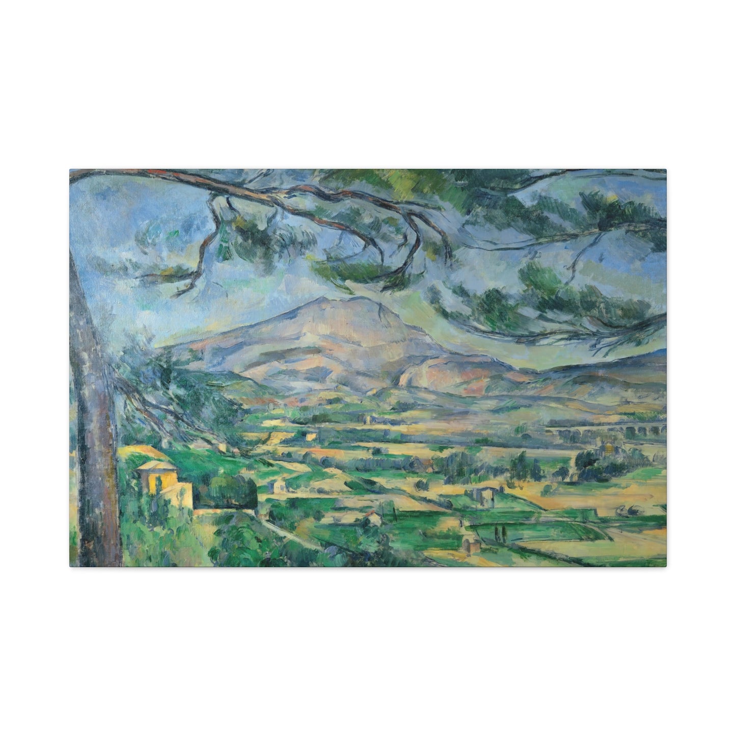 Cézanne, Paul - Mont Sainte-Victoire with Large Pine (1887) - Canvas Block, unframed