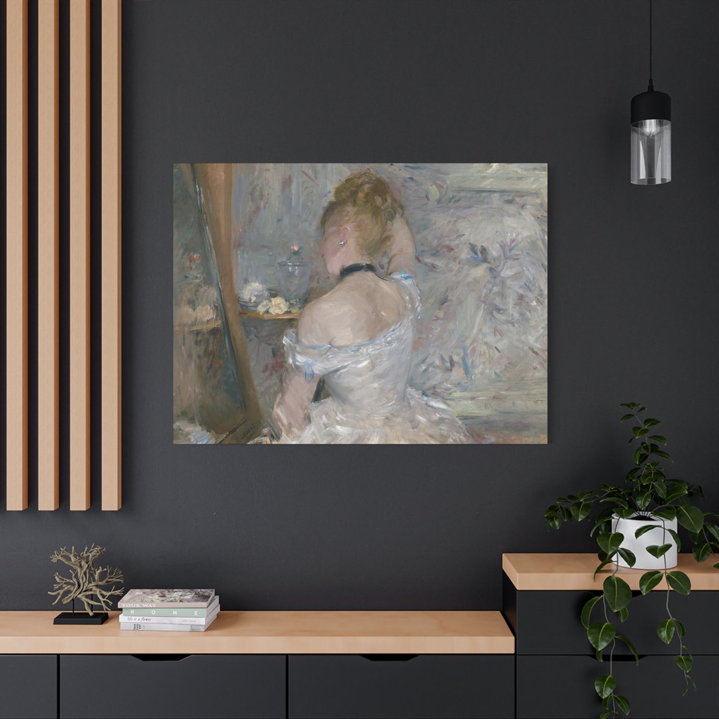 Morisot, Berthe - Woman at Her Toilette (1880) - Canvas Block, unframed