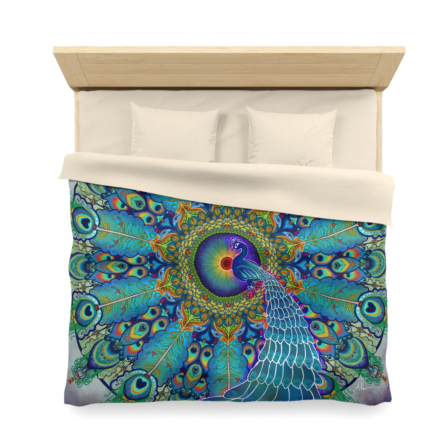 Pacio, Adam - Melek Taus Mandala - Microfiber Duvet Cover