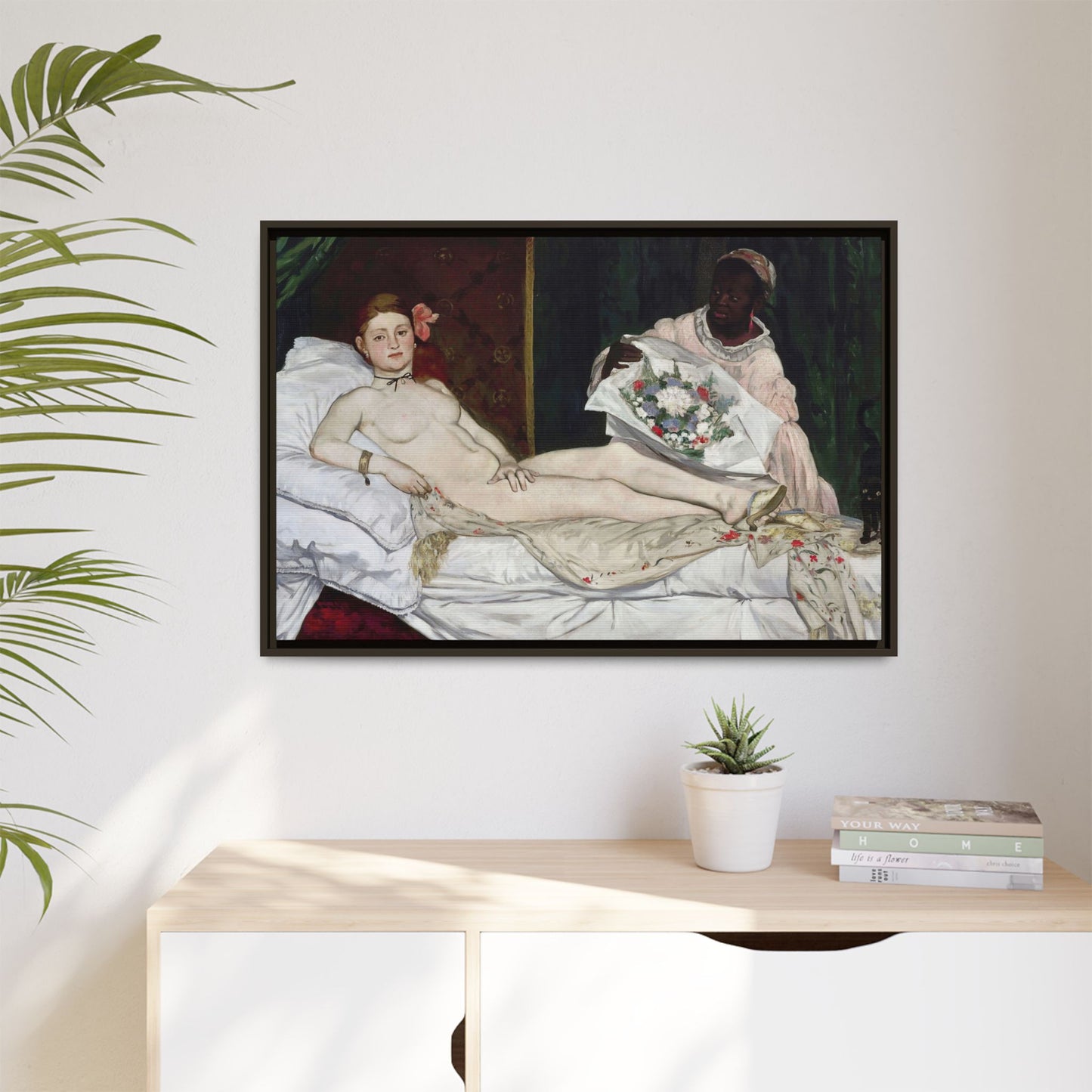 Manet, Édouard - Olympia (1870) - Matte Canvas, Framed