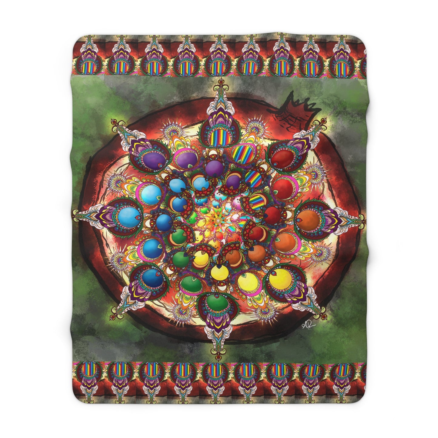 Seeds of Pride Mandala - Sherpa Fleece Blanket