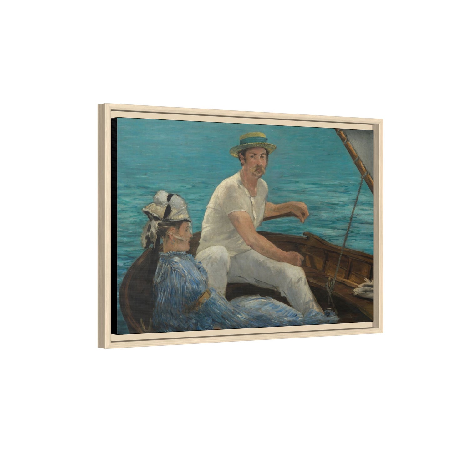 Manet, Édouard - Boating (1874) - Matte Canvas, Framed
