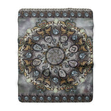 Memento Mori Mandala - Sherpa Fleece Blanket
