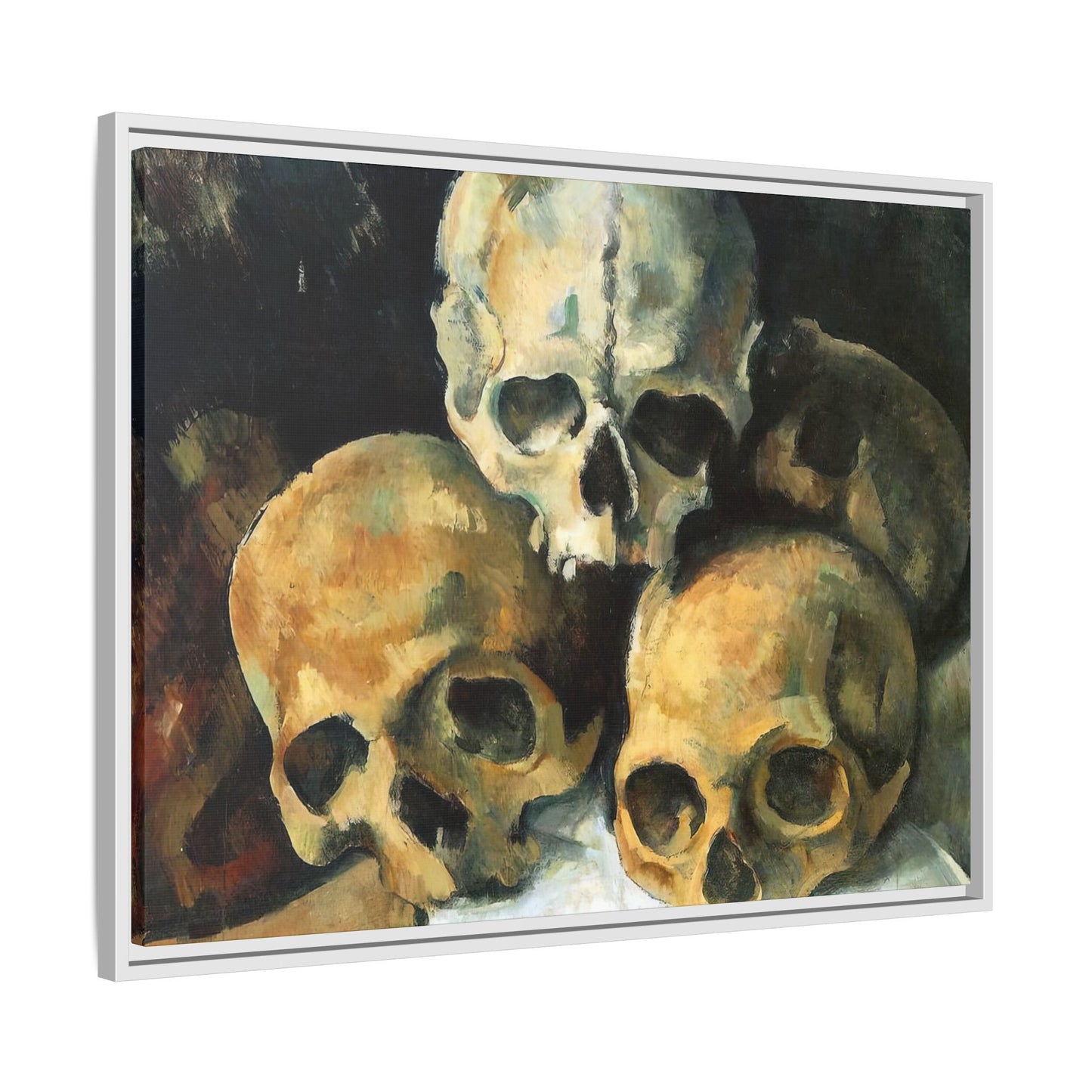 Cézanne, Paul - Pyramid of Skulls (1901) - Matte Canvas, Framed