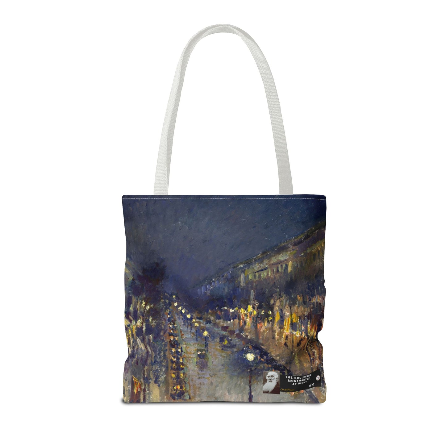 Pissarro, Camille - The Boulevard Montmartre At Night (1897) - Tote Bag