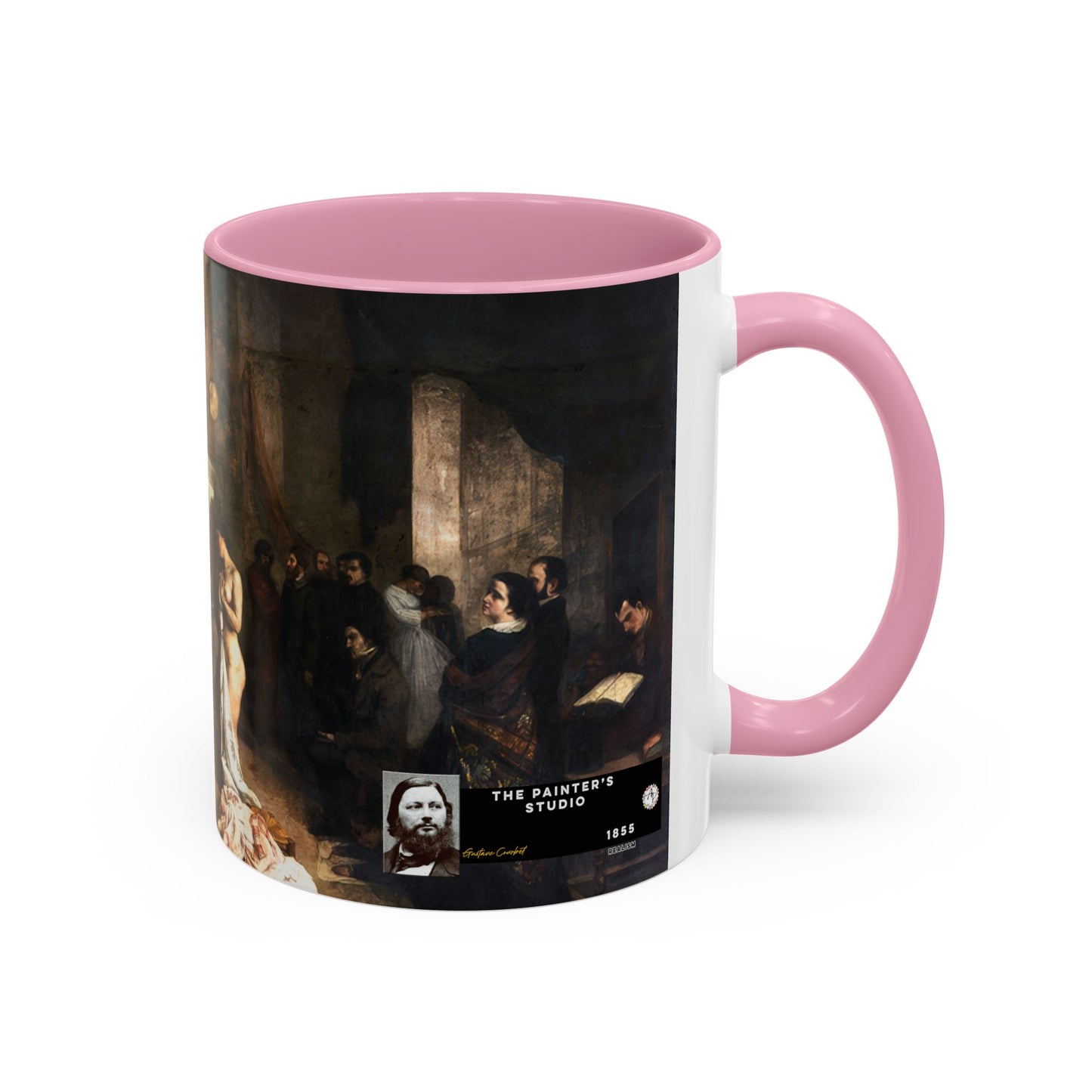 Courbet, Gustave - The Painter’s Studio (1855) - Colorful Accent Mugs