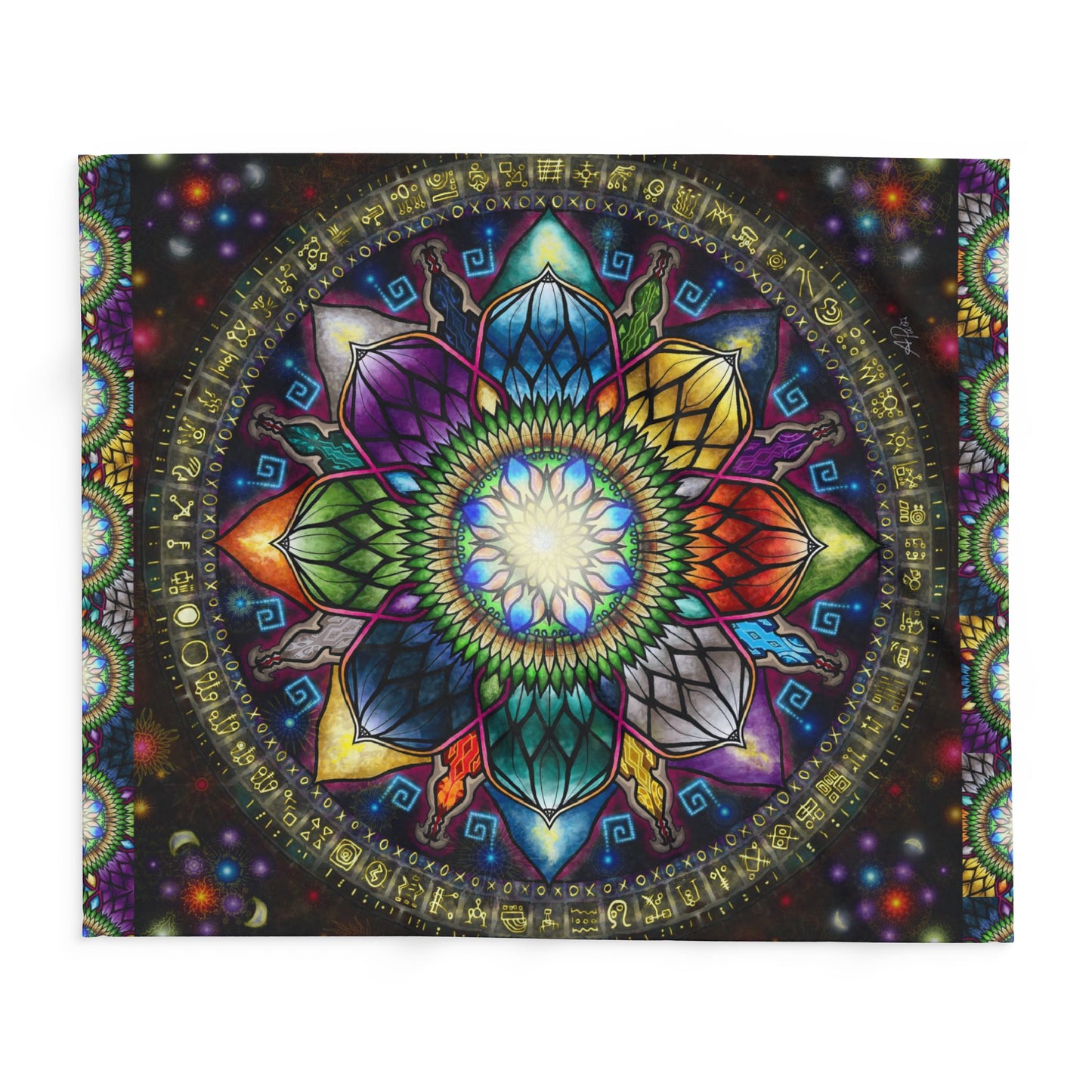 Pacio, Adam - Mystic Jewel Mandala - Arctic Fleece Blanket