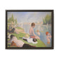 Seurat, Georges - Bathers at Asnières (1884) - Matte Canvas, Framed