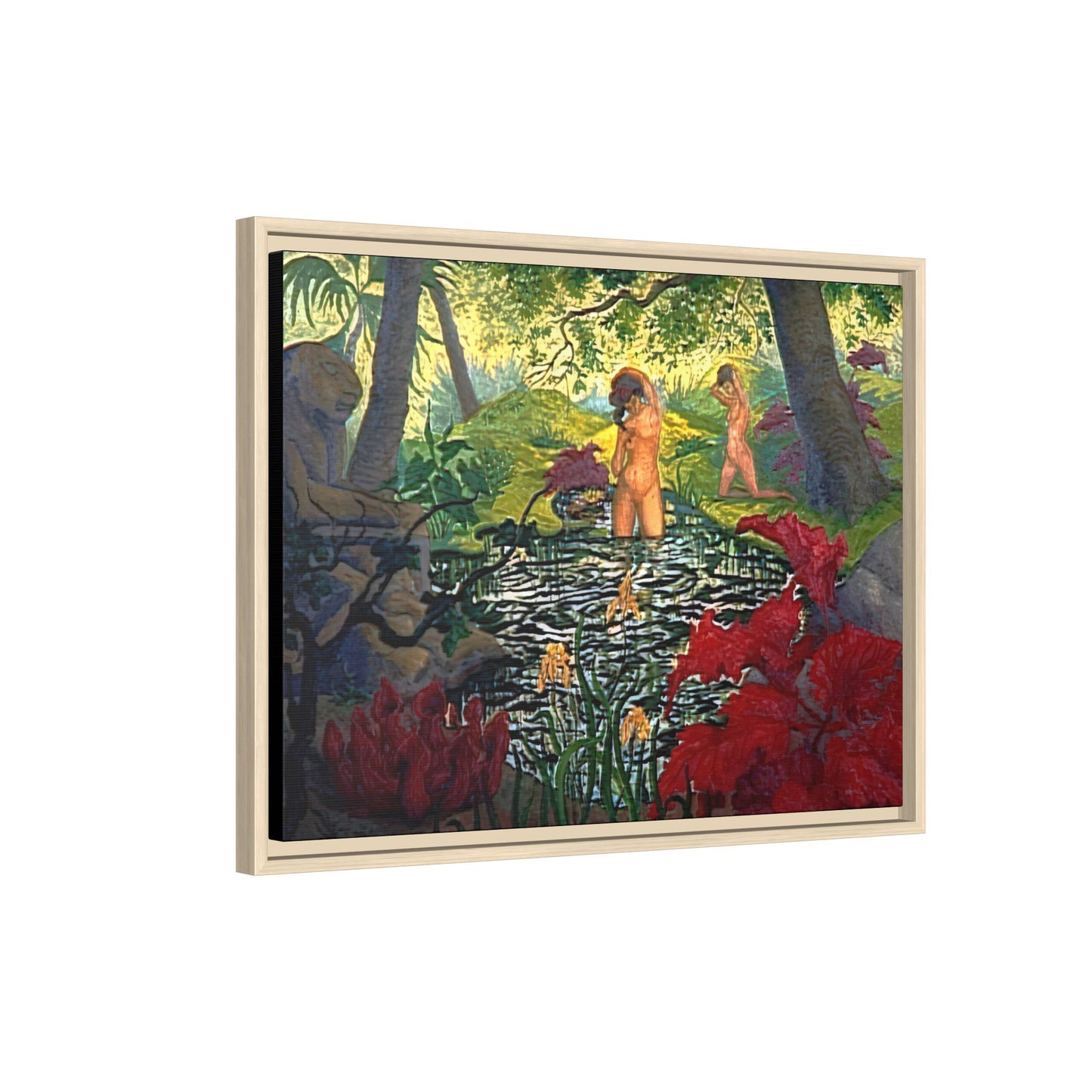 Ranson, Paul - The Lotus Bather (1906) - Matte Canvas, Framed