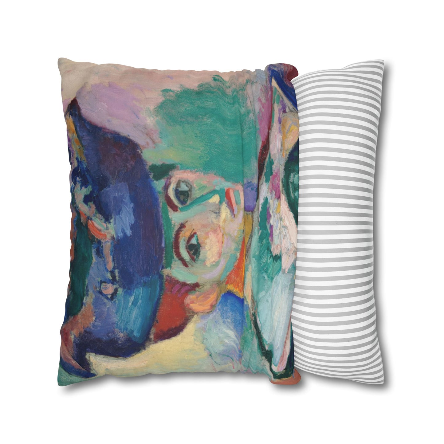 Matisse, Henri - Woman with a Hat (1905) - Suede Square Pillowcase