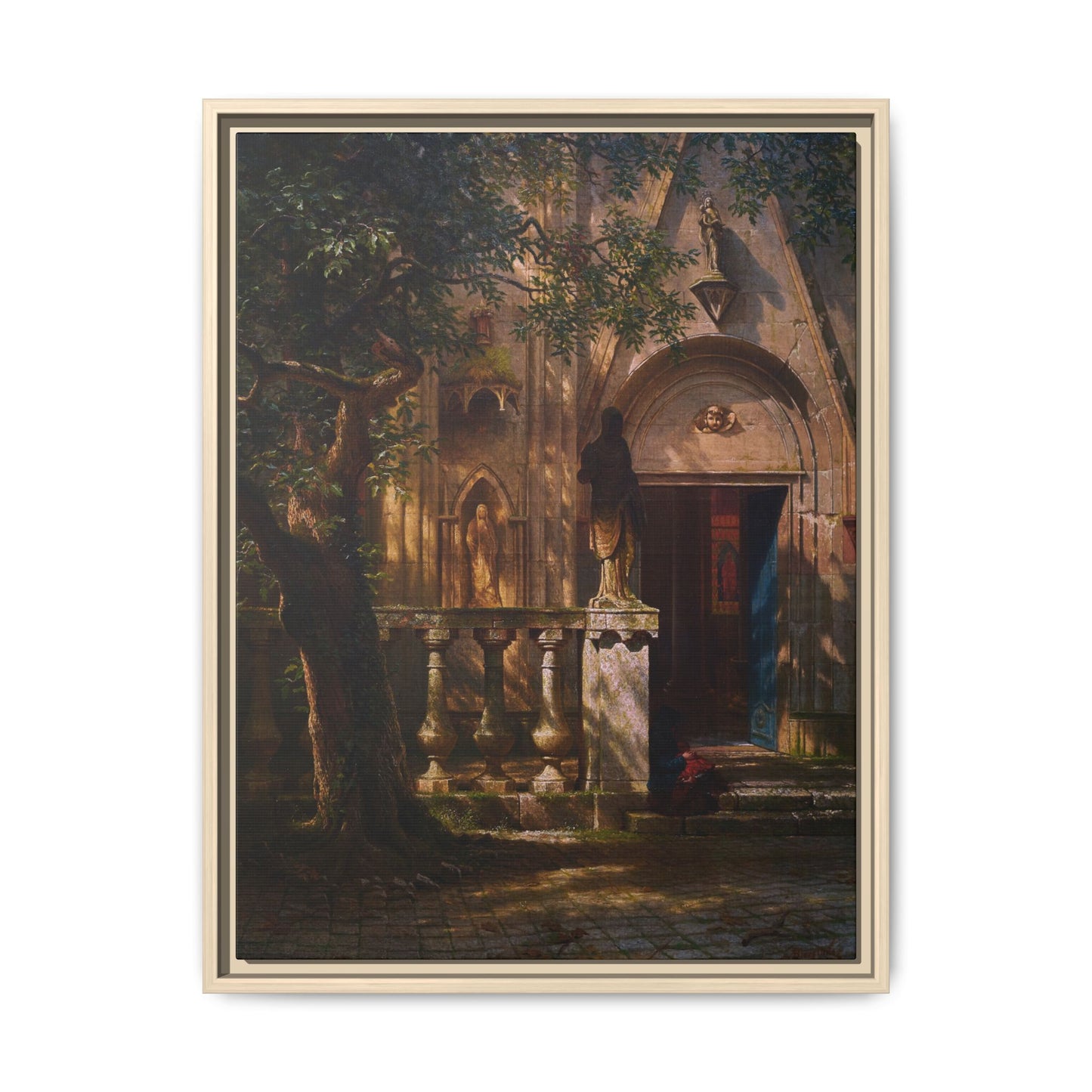Bierstadt, Albert - Sunlight and Shadow  (1854) - Matte Canvas, Framed