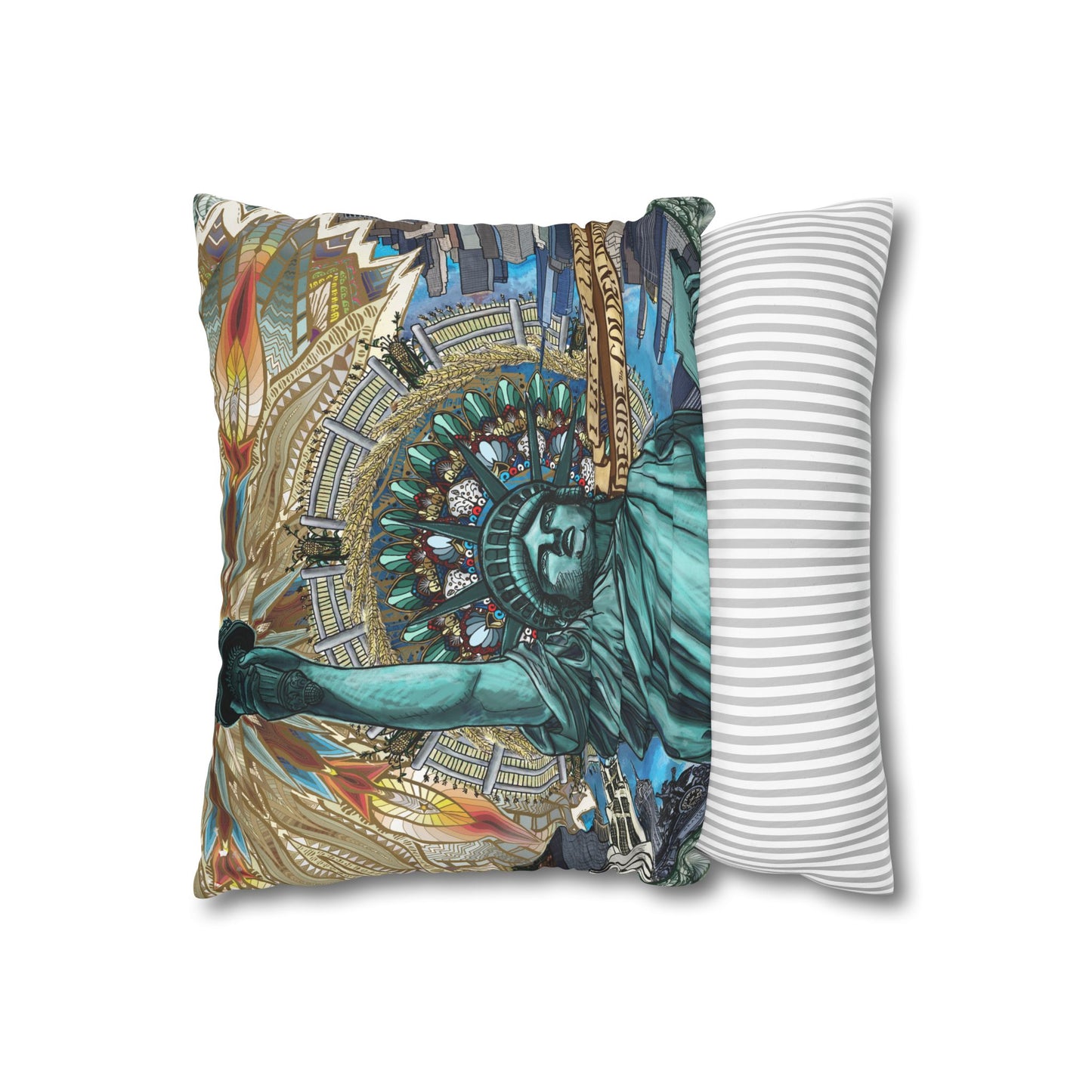 Pacio, Adam - Liberty Mandala - Suede Square Pillowcase