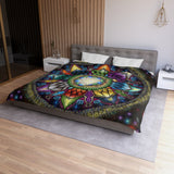 Mystic Jewel Mandala - Microfiber Duvet Cover