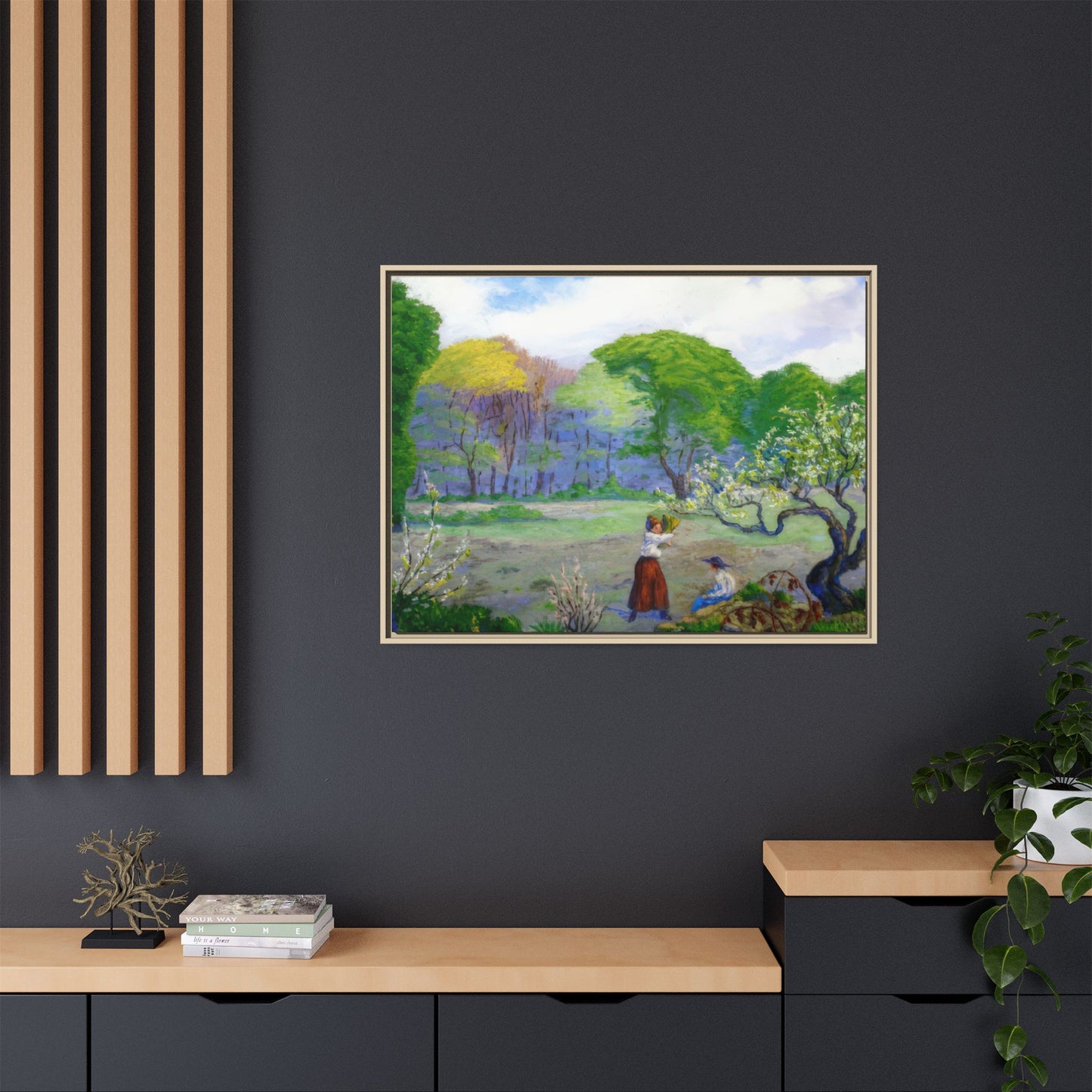 Ranson, Paul - Picking Flowers (1890) - Matte Canvas, Framed