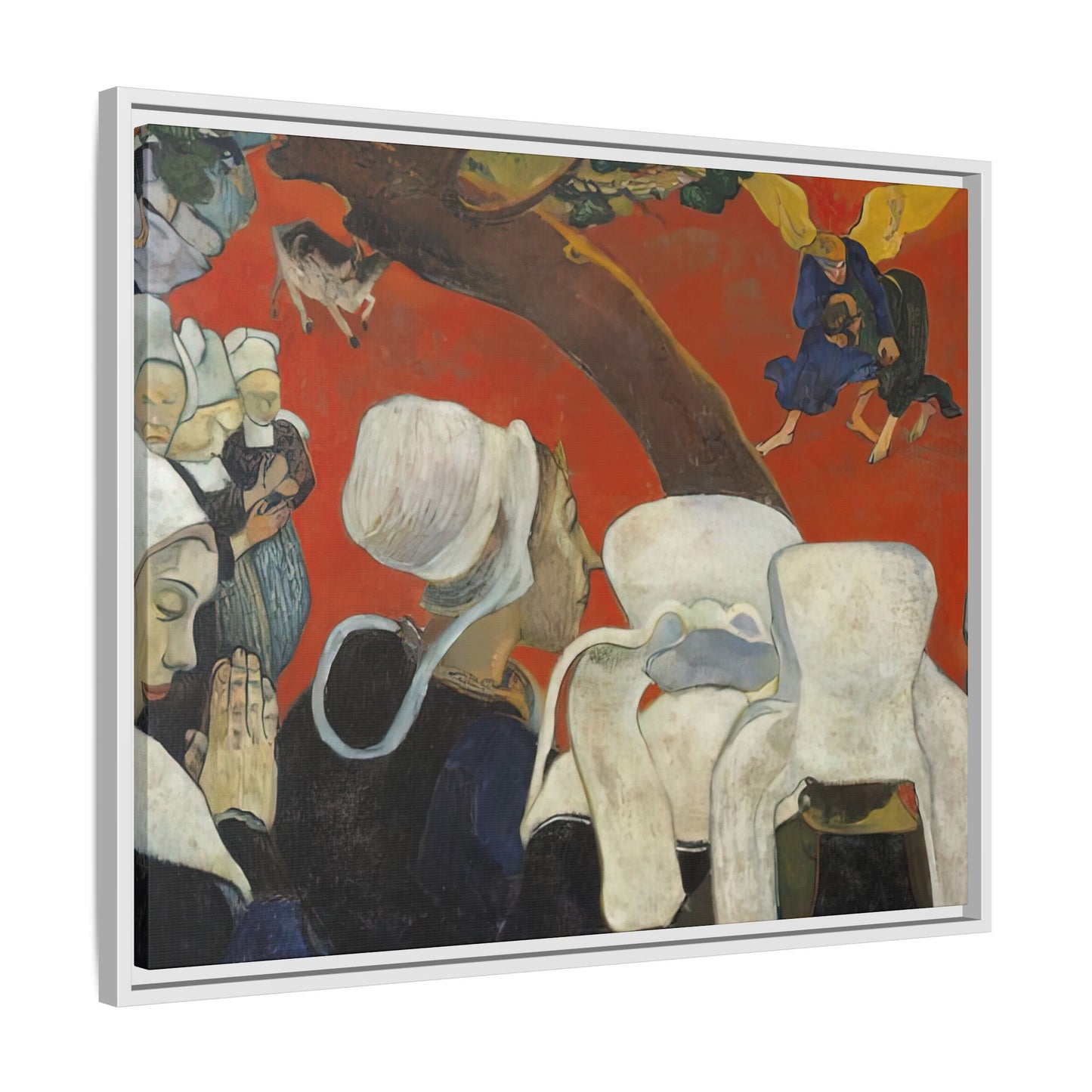 Gauguin, Paul - Vision of the Sermon (Jacob Wrestling with the Angel) (1888) - Matte Canvas, Framed