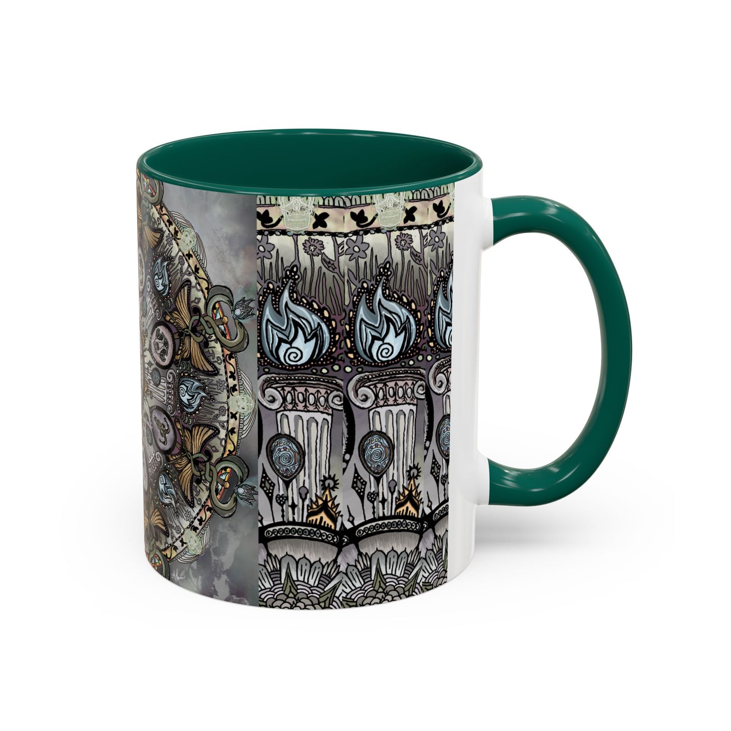 Pacio, Adam - Memento Mori Mandala - Colorful Accent Mugs