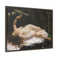 Courbet, Gustave - Woman with a Parrot (1866) - Matte Canvas, Framed