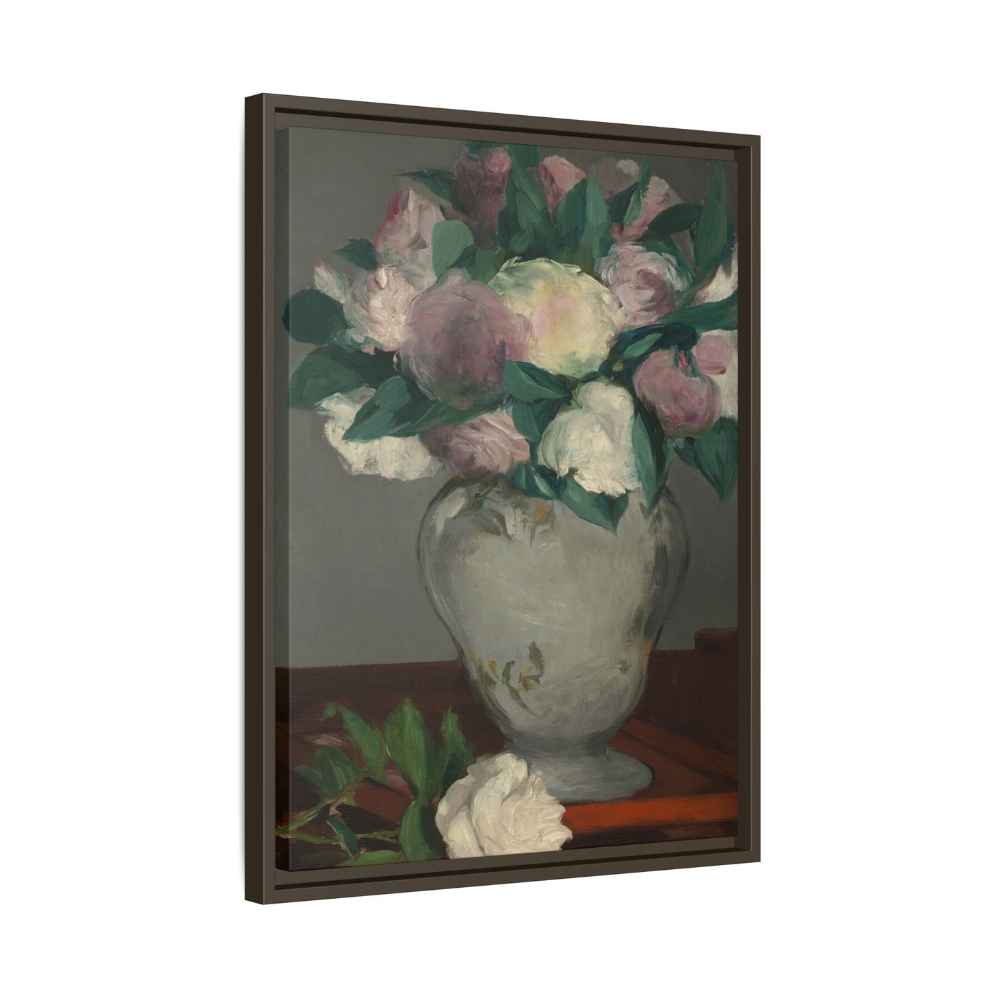 Manet, Édouard - Peonies (1864) - Matte Canvas, Framed