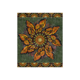 Monarch Butterfly Mandala - Crushed Velvet Blanket