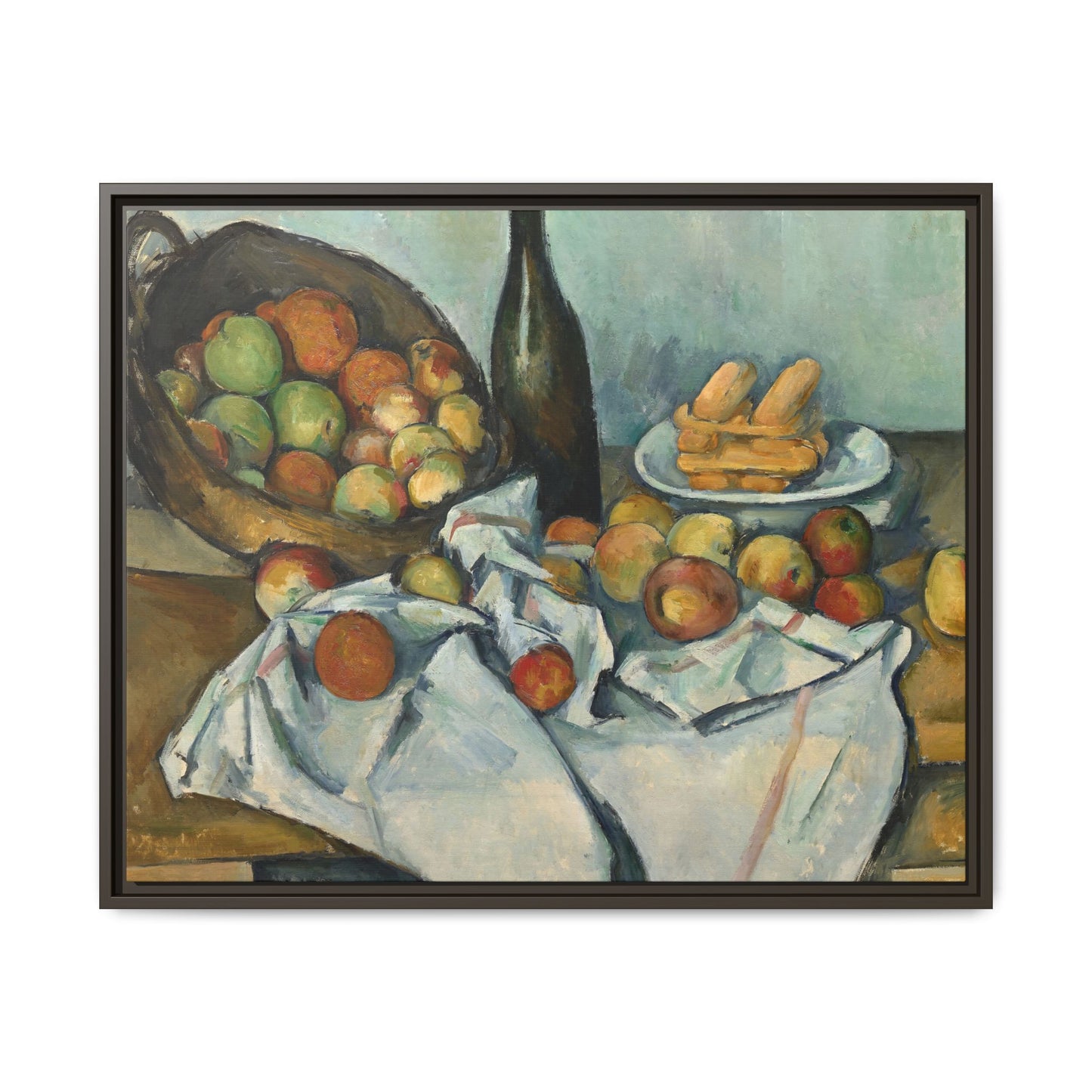 Cézanne, Paul - Basket of Apples (1893) - Matte Canvas, Framed