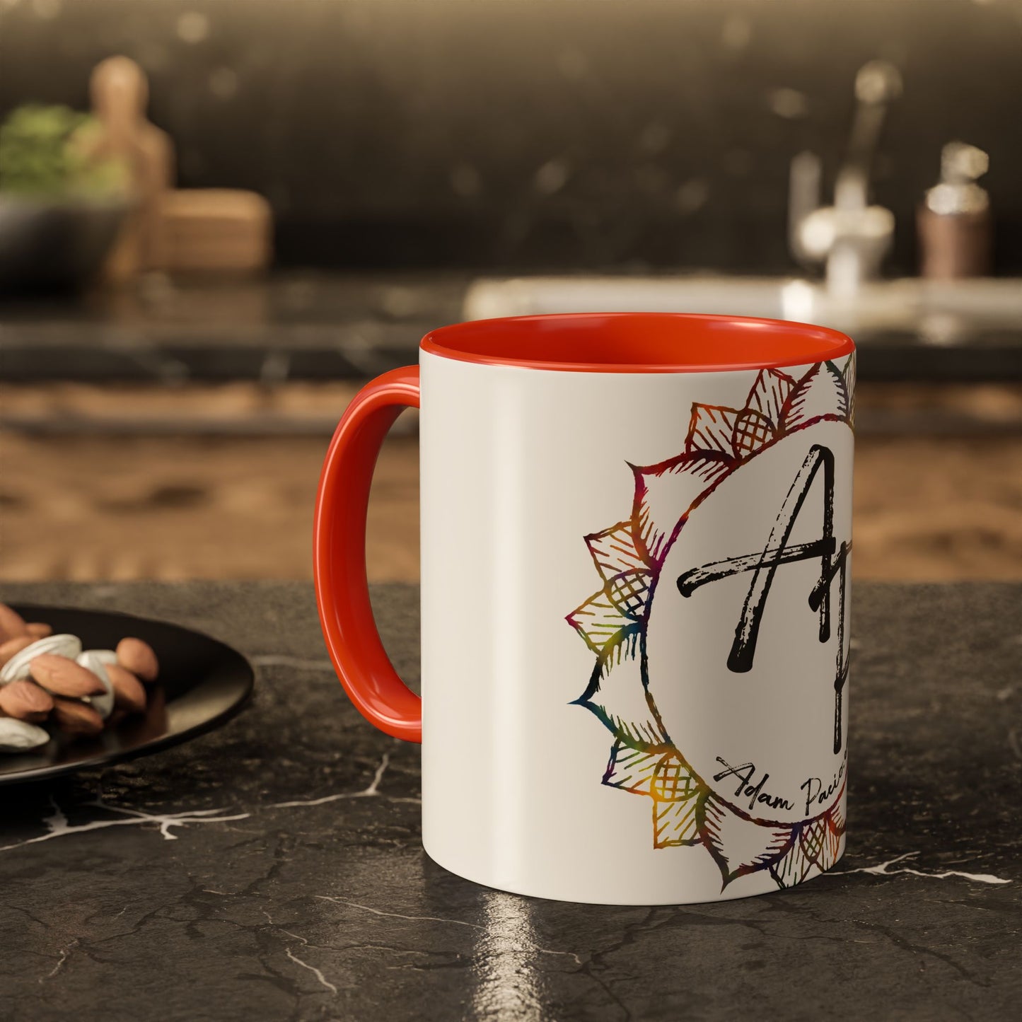 AdamPacio.com - White Logo - Colorful Accent Mugs