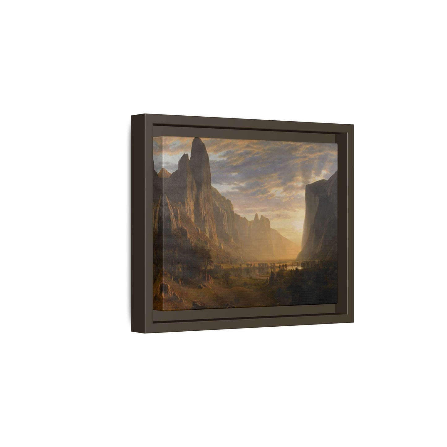 Bierstadt, Albert - Looking Down Yosemite Valley (1865) - Matte Canvas, Framed