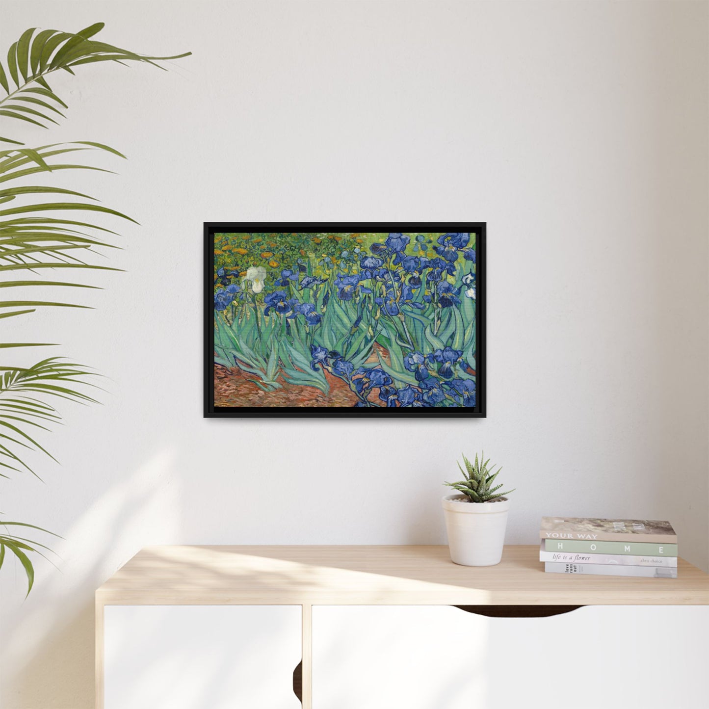 Van Gogh, Vincent - Irises (1889) - Matte Canvas, Framed
