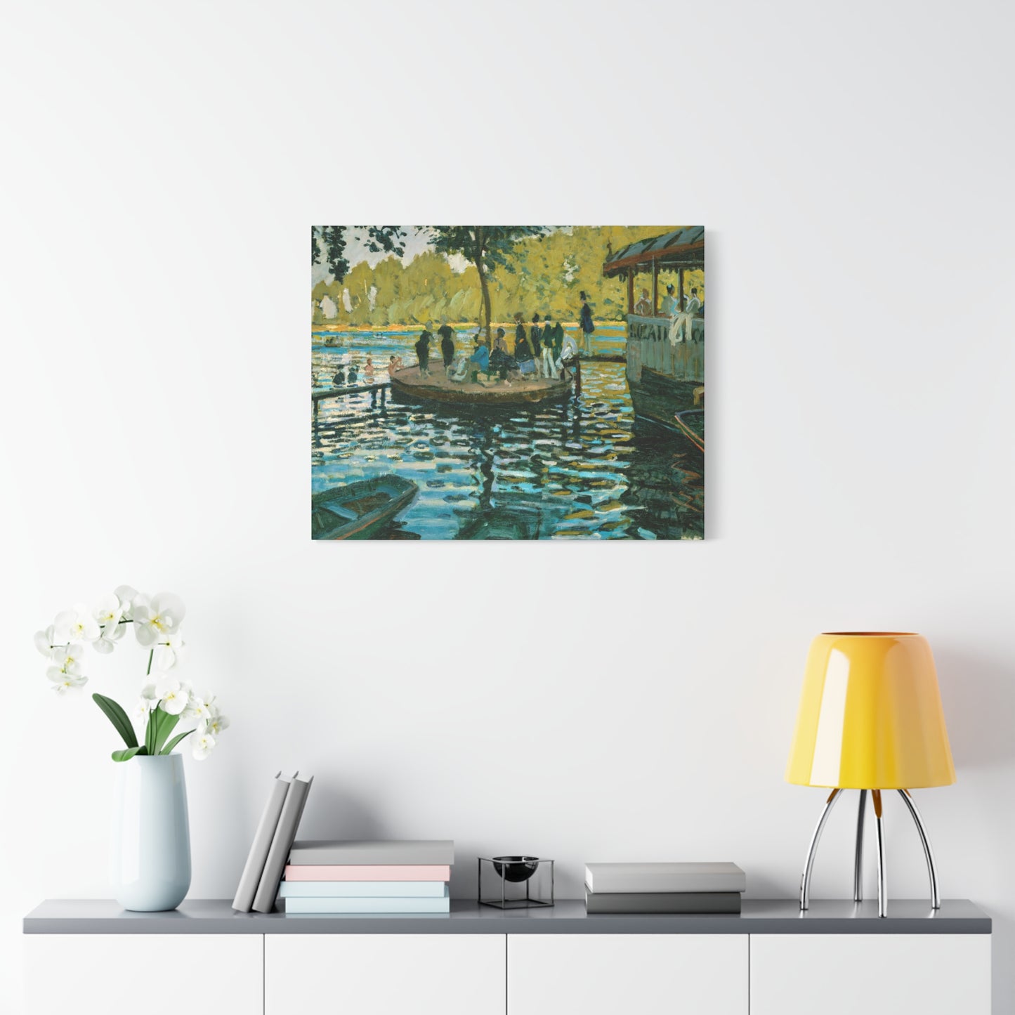 Monet, Claude - La Grenouillere (1869) - Canvas Block, unframed