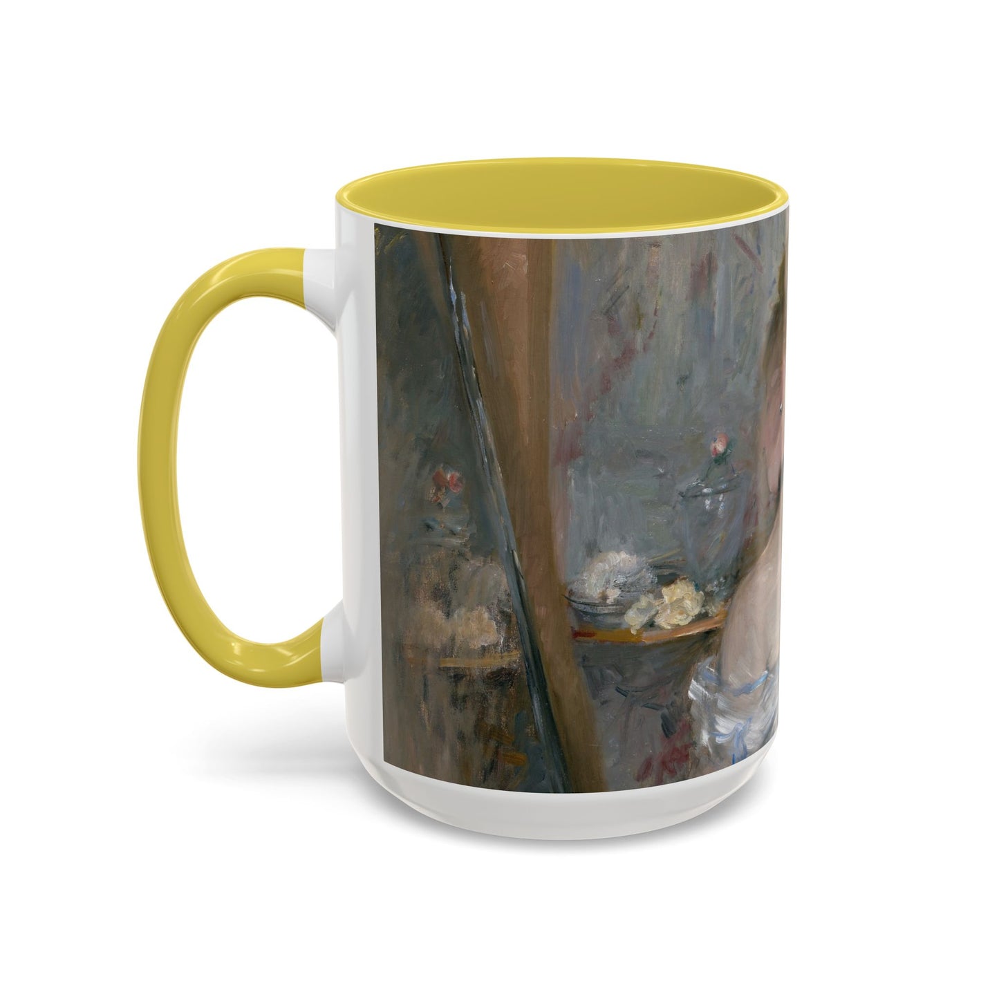 Morisot, Berthe - Woman at Her Toilette (1880) - Colorful Accent Mugs