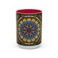 Pacio, Adam - Emerald Arrows Mandala - Colorful Accent Mugs