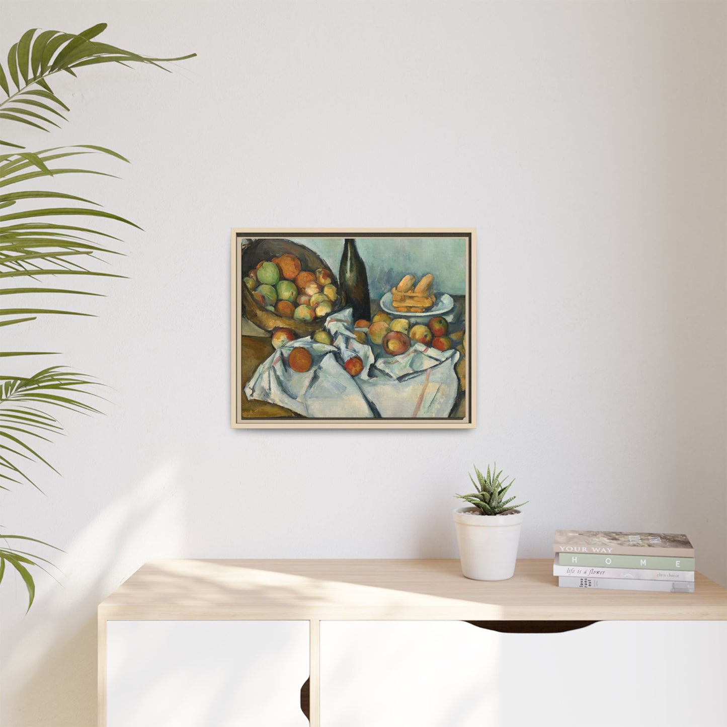 Cézanne, Paul - Basket of Apples (1893) - Matte Canvas, Framed