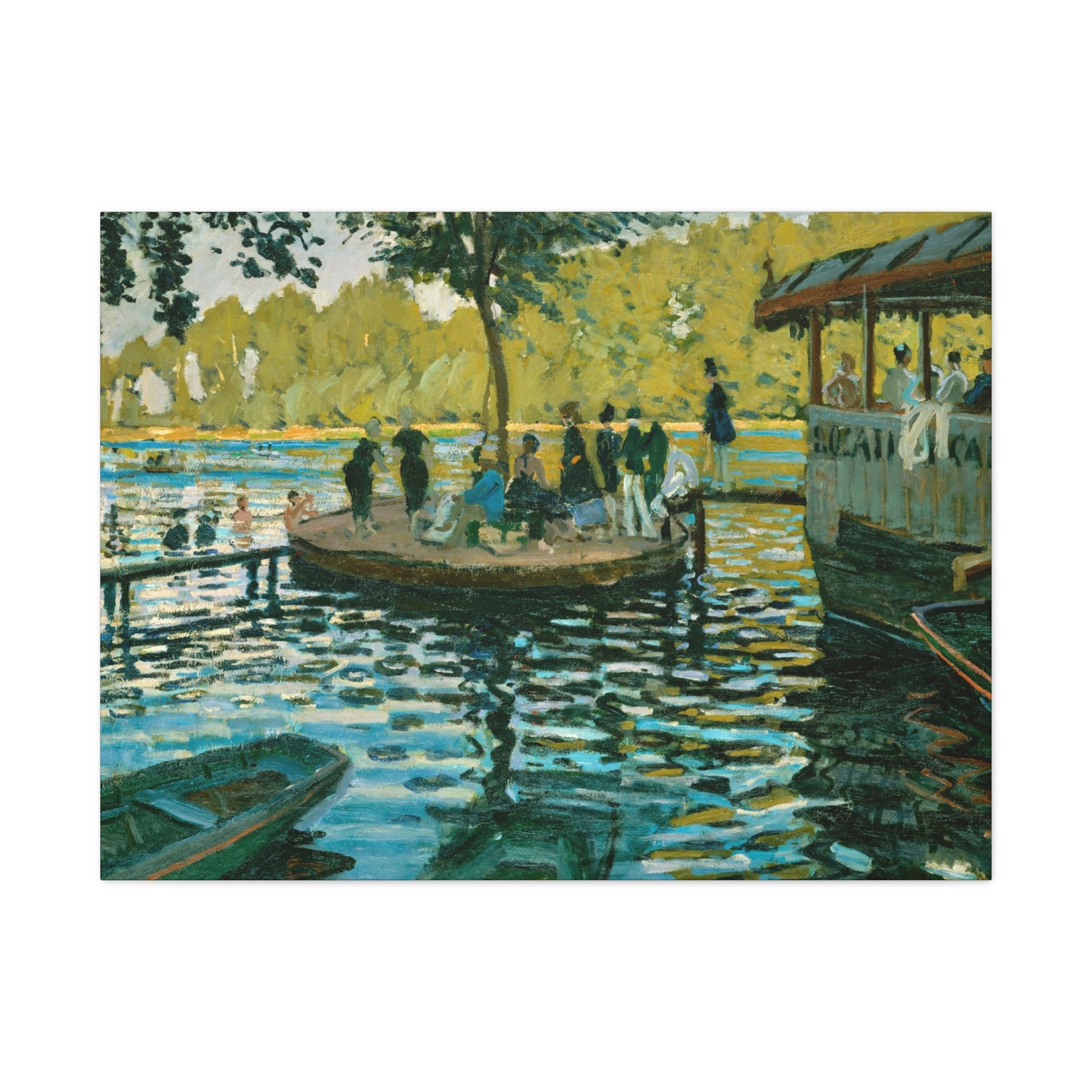 Monet, Claude - La Grenouillere (1869) - Canvas Block, unframed