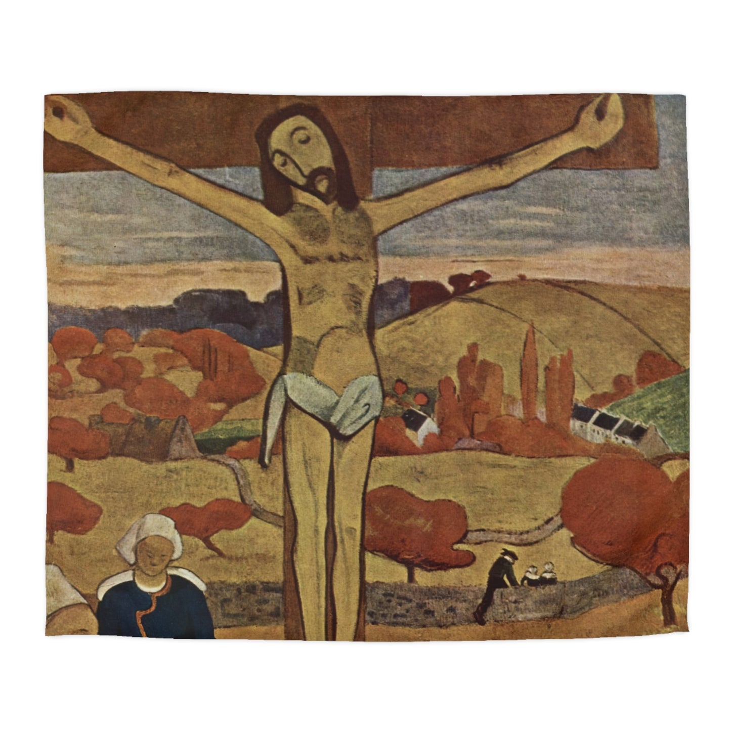 Gauguin, Paul - The Yellow Christ (1889) - Microfiber Duvet Cover