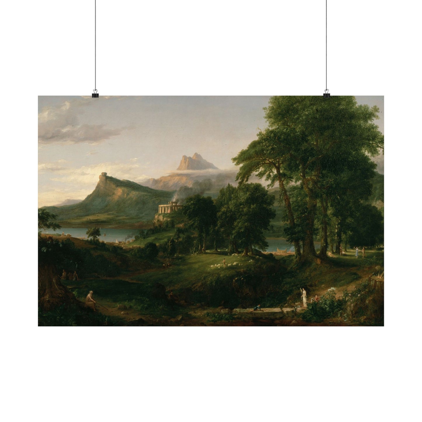 Cole, Thomas - The Course of Empire: The Arcadian or Pastoral State (1836) - Satin Posters