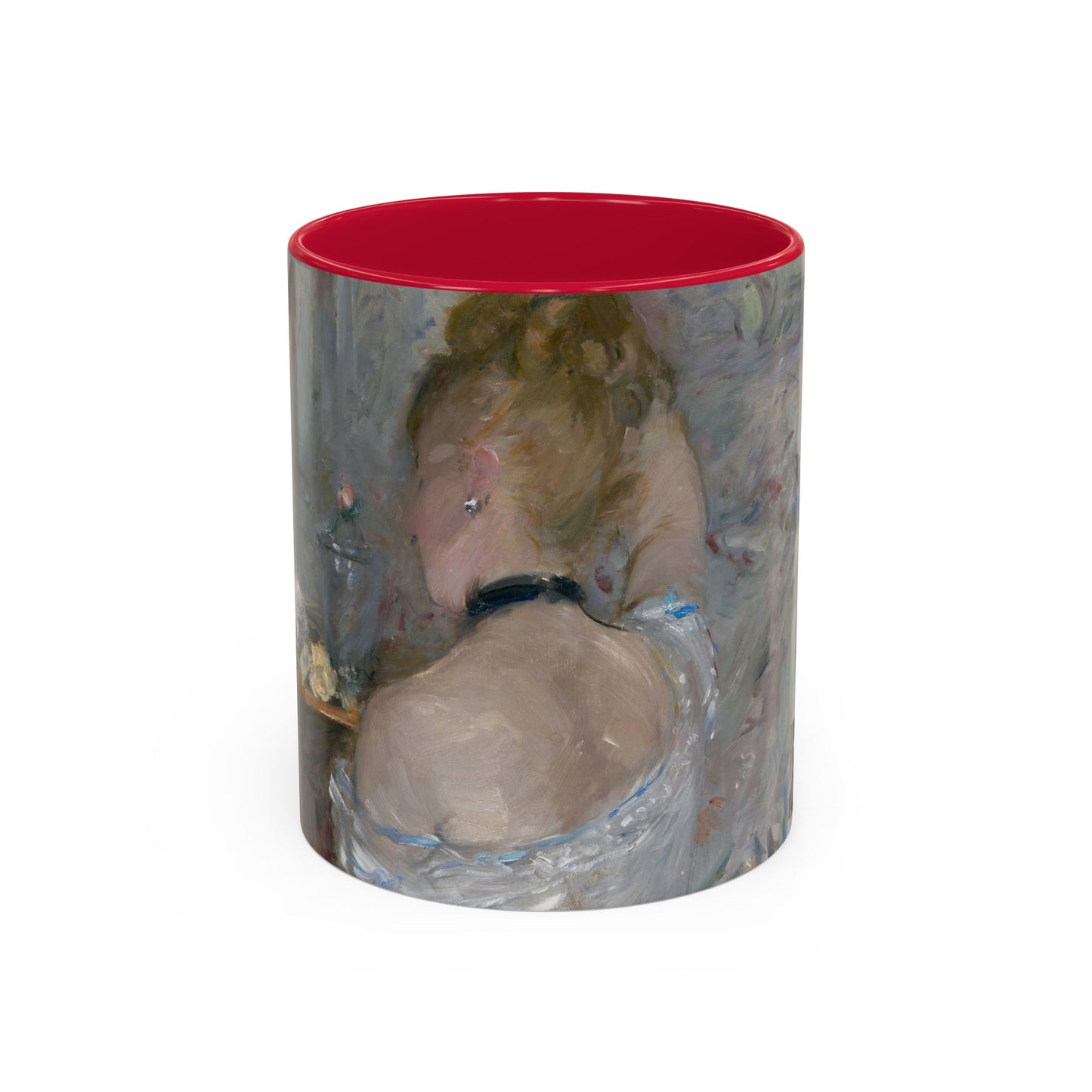Morisot, Berthe - Woman at Her Toilette (1880) - Colorful Accent Mugs