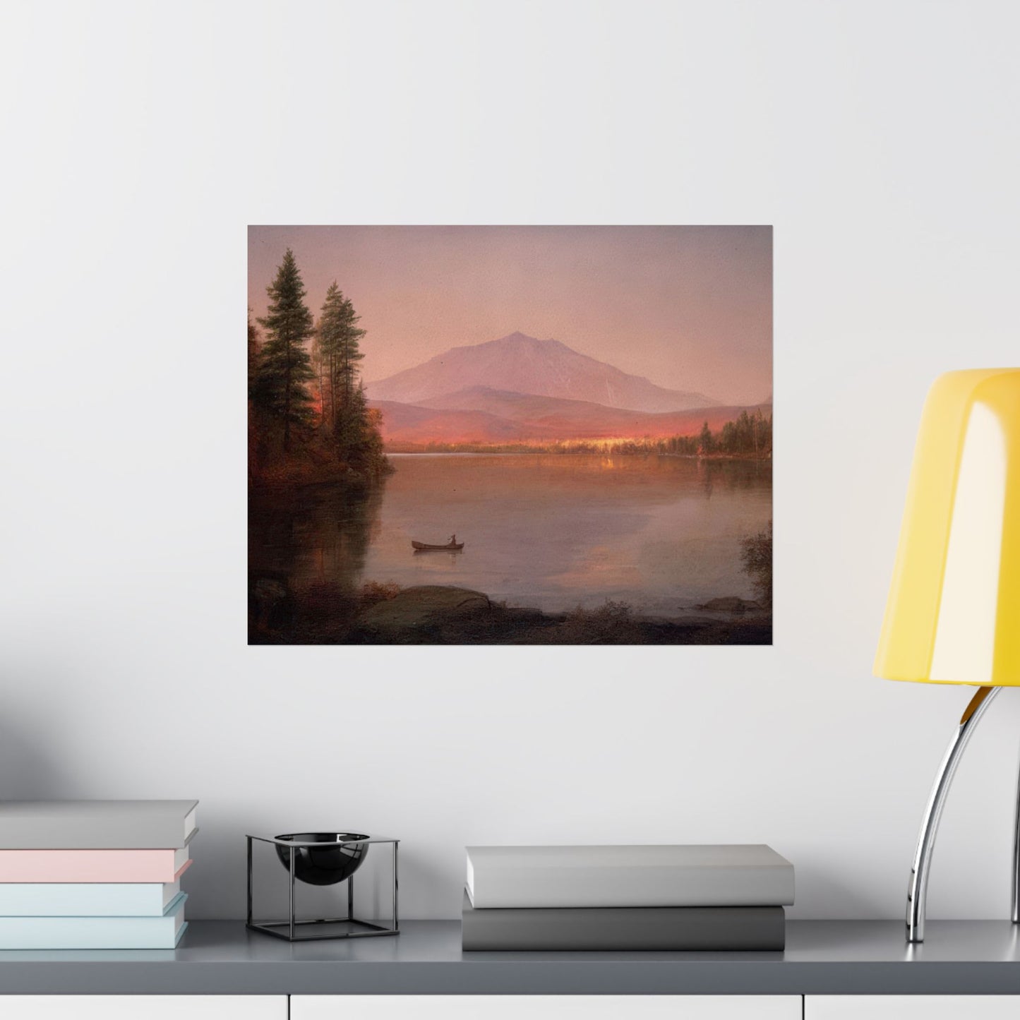 Church, Frederic Edwin - Mount Katahdin from Millinocket Camp (1891) - Satin Posters