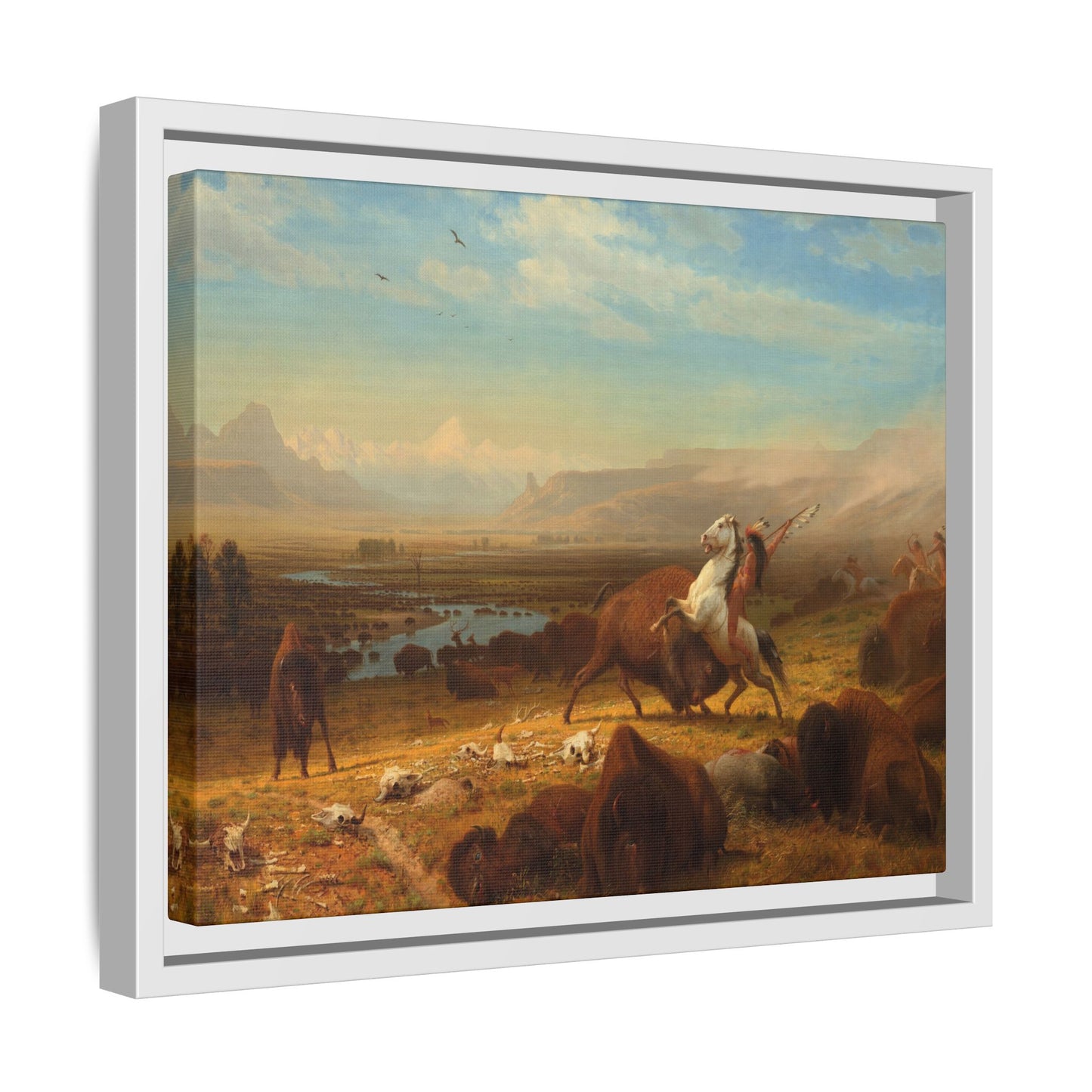 Bierstadt, Albert - The Last of the Buffalo  (1888) - Matte Canvas, Framed