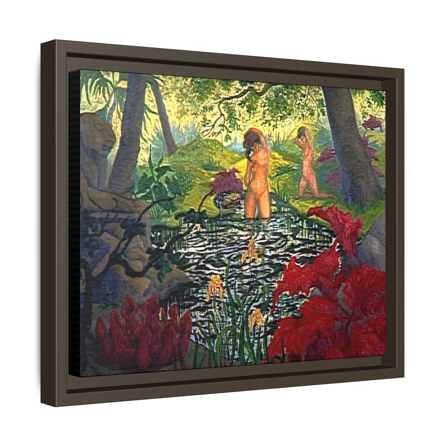 Ranson, Paul - The Lotus Bather (1906) - Matte Canvas, Framed