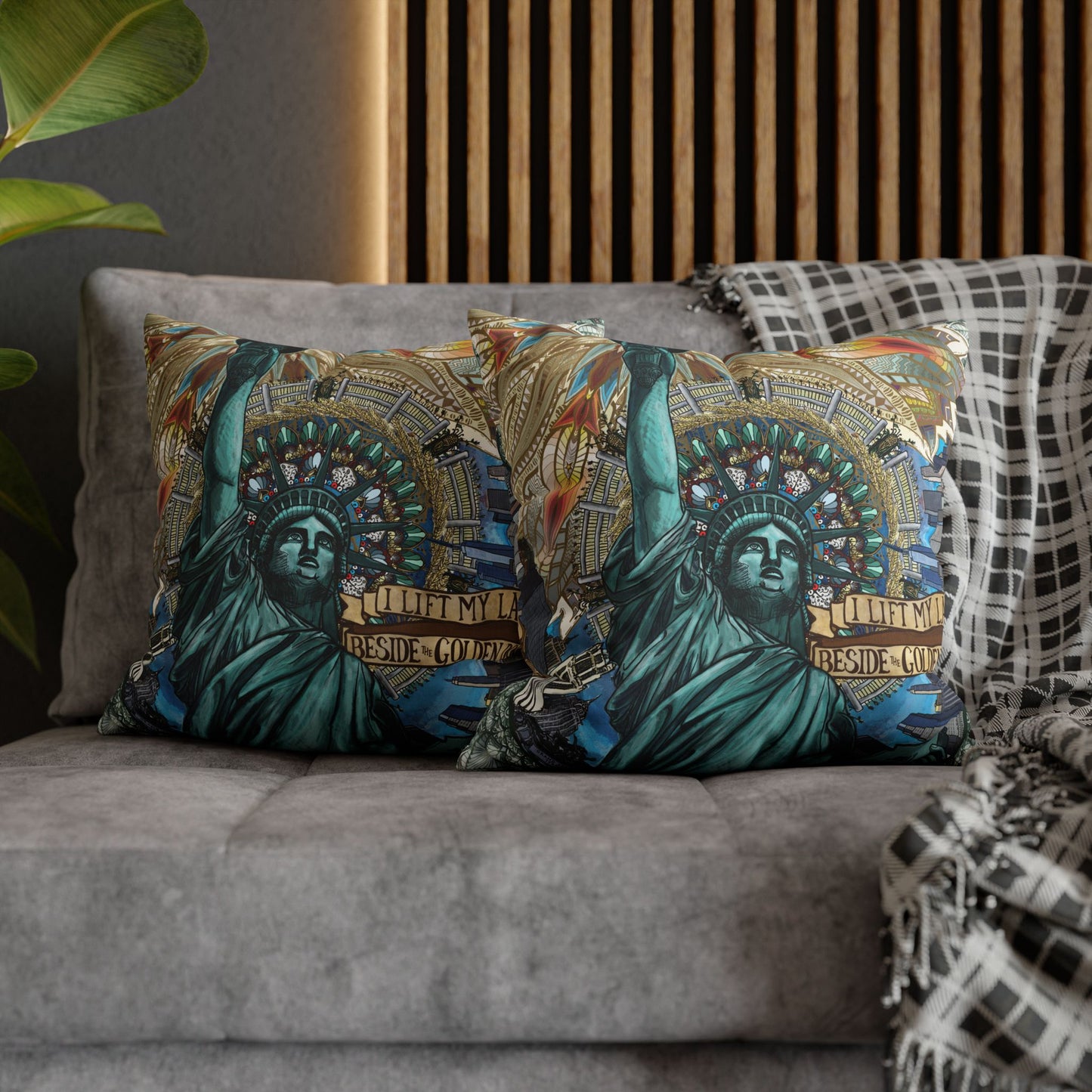 Pacio, Adam - Liberty Mandala - Suede Square Pillowcase