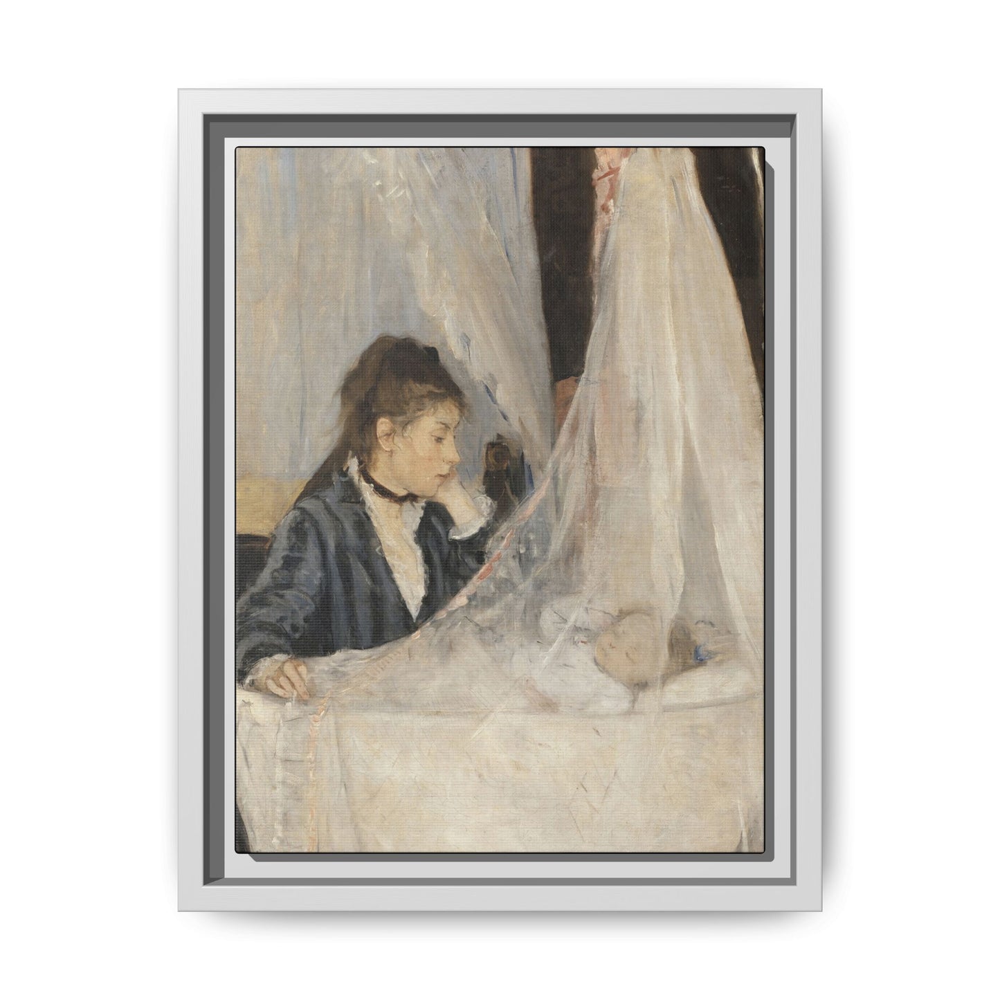 Morisot, Berthe - The Cradle (1872) - Matte Canvas, Framed