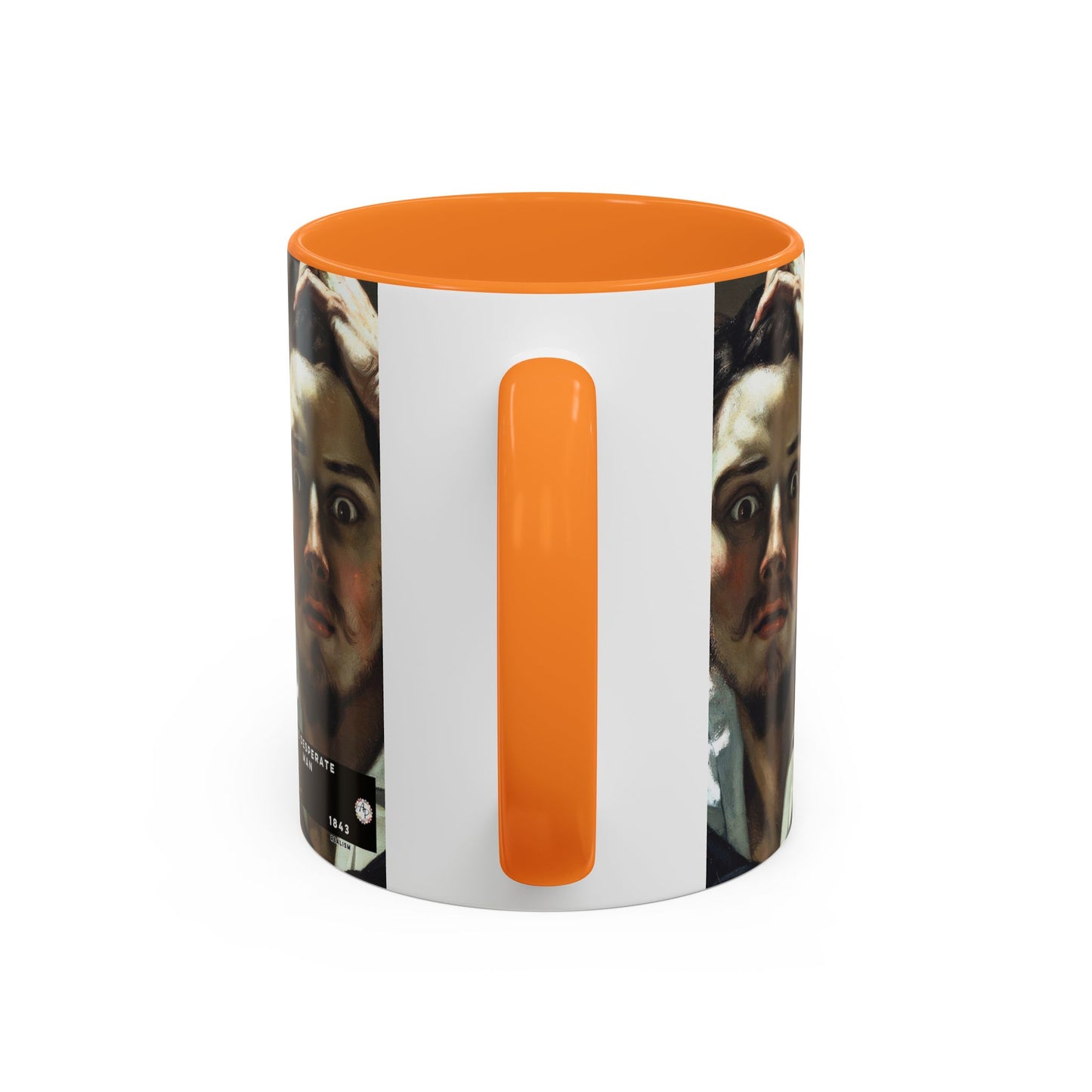 Courbet, Gustave - The Desperate Man (1843) - Colorful Accent Mugs