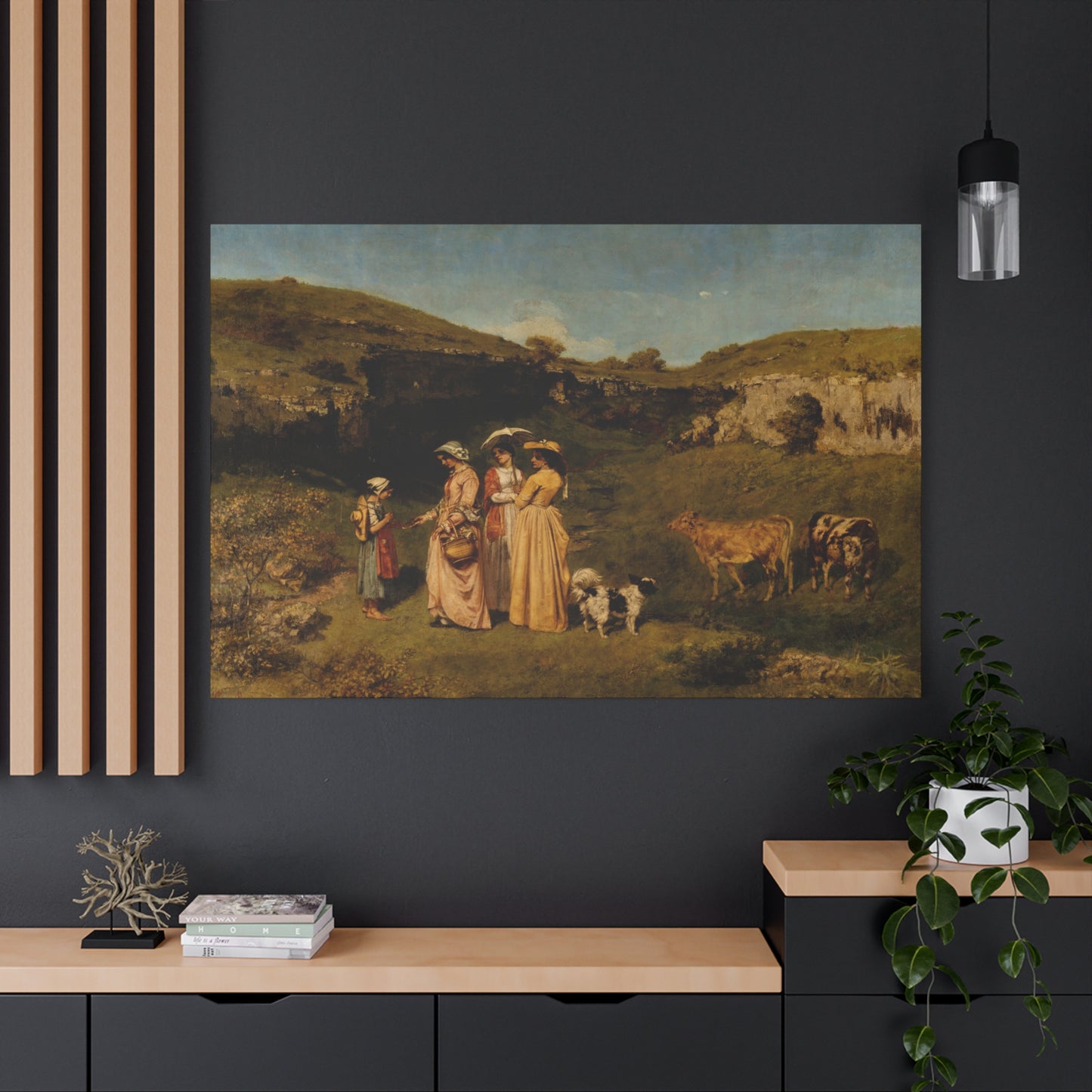 Courbet, Gustave - Young Ladies of the Village (1851) - Canvas Block, unframed