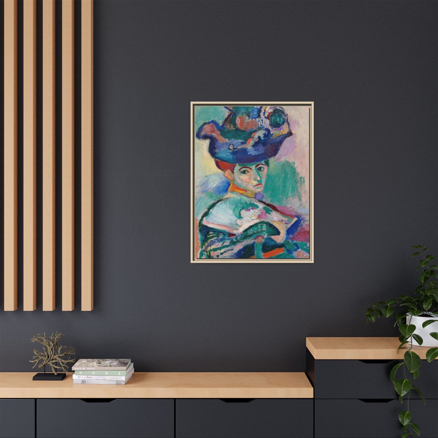 Matisse, Henri - Woman with a Hat (1905) - Matte Canvas, Framed