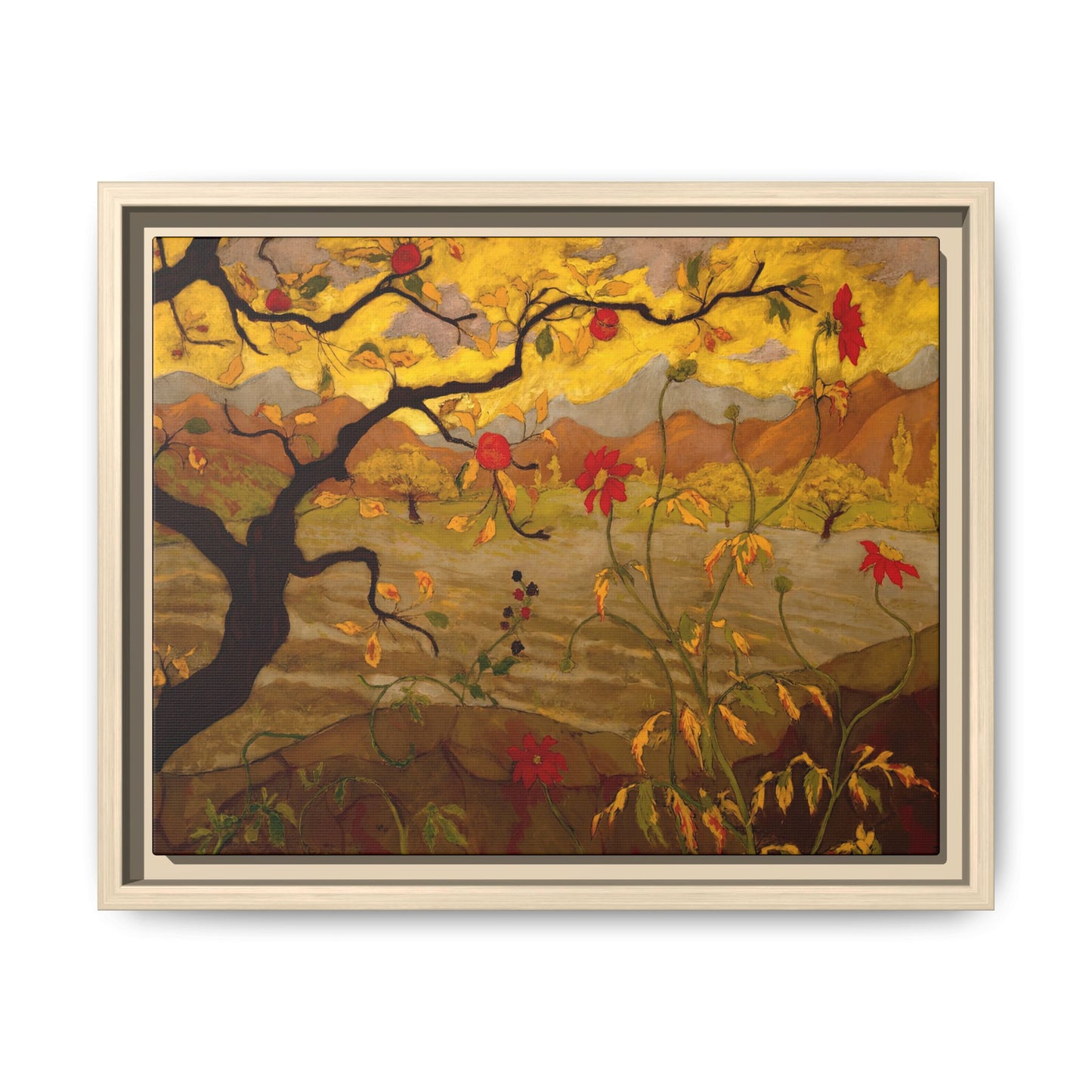Ranson, Paul - Apple Tree with Red Fruit (1902) - Matte Canvas, Framed