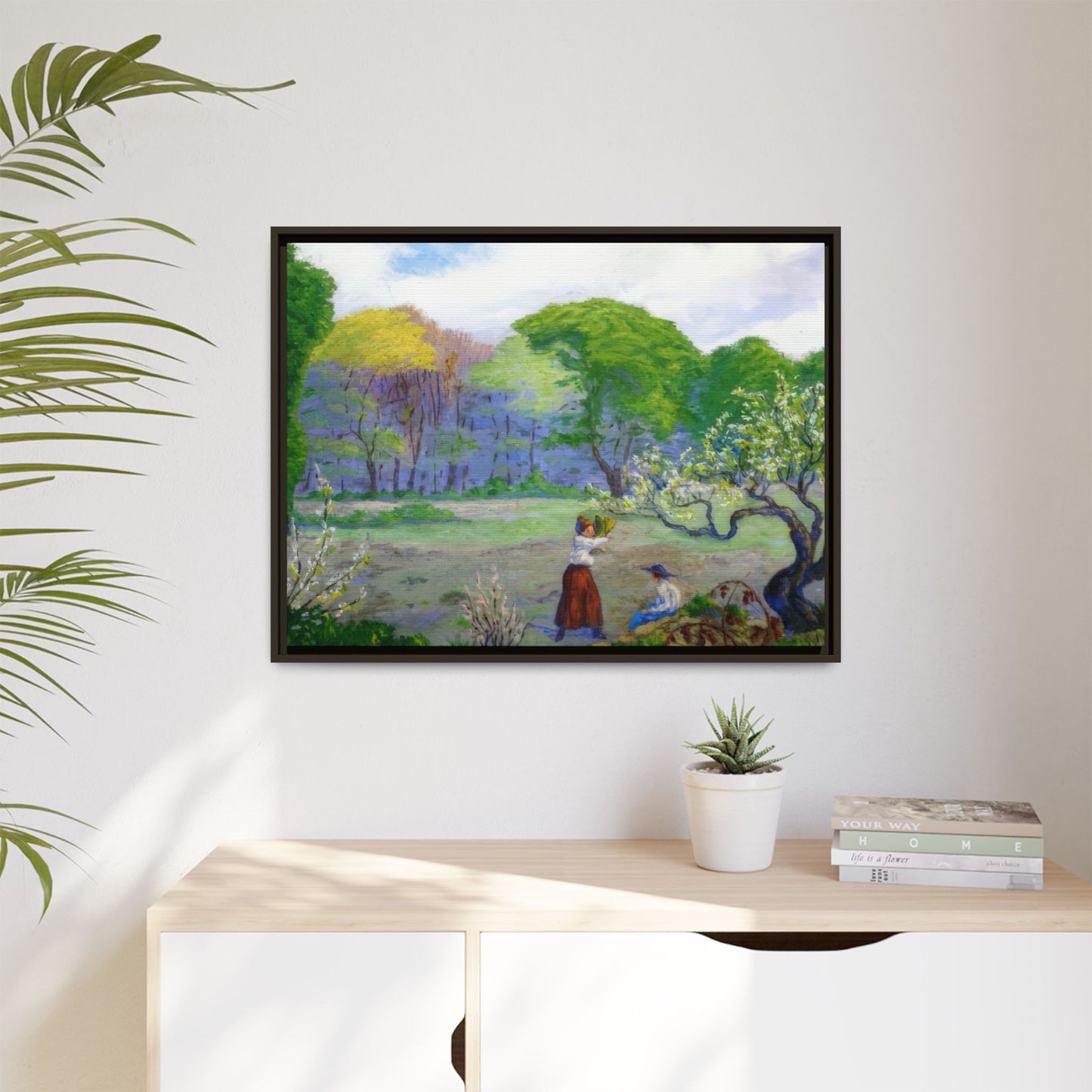 Ranson, Paul - Picking Flowers (1890) - Matte Canvas, Framed