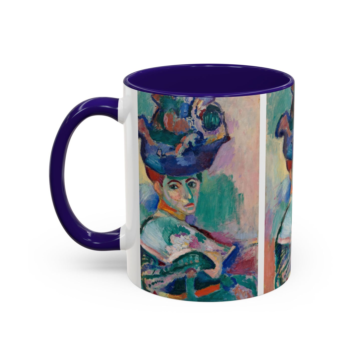 Matisse, Henri - Woman with a Hat (1905) - Colorful Accent Mugs