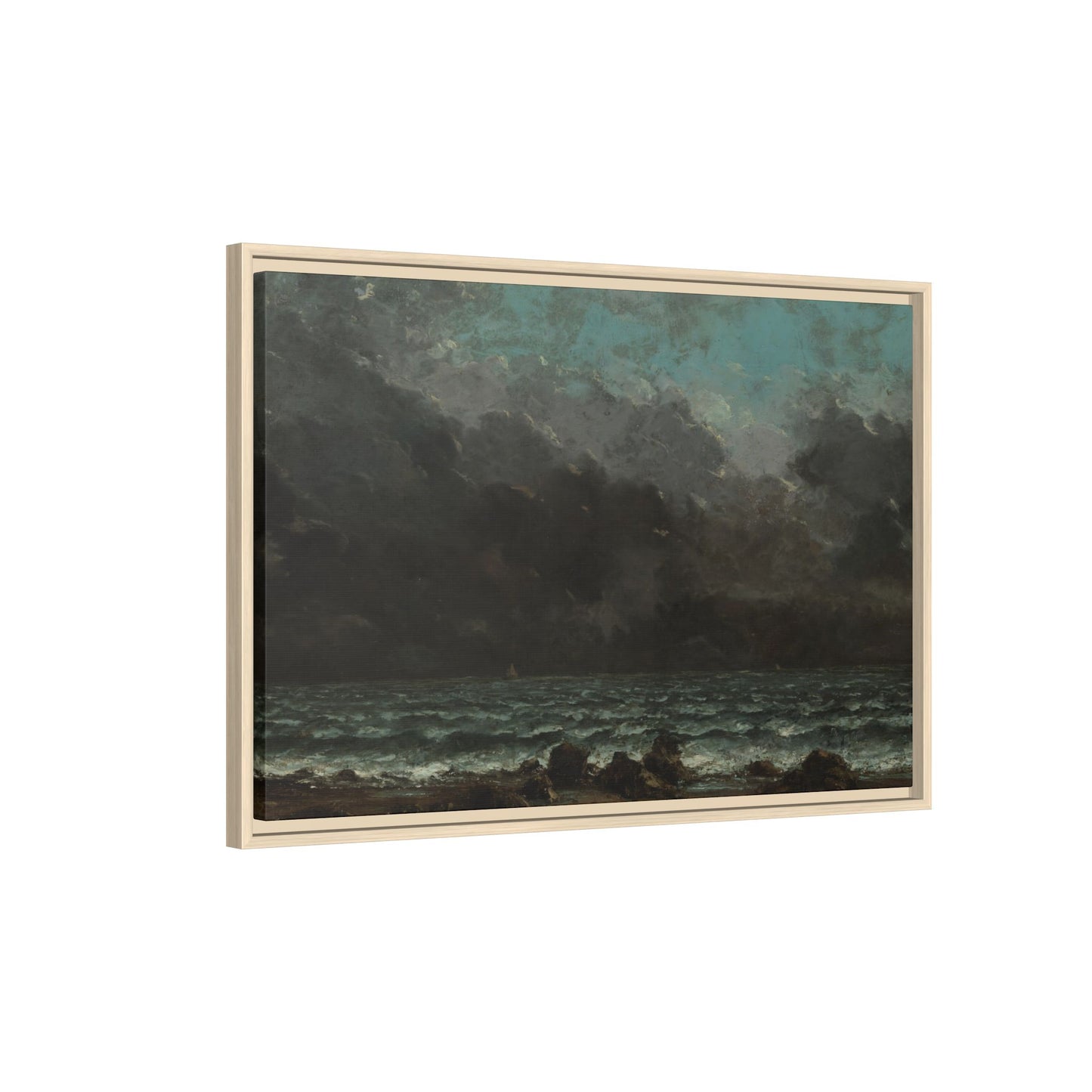 Courbet, Gustave - The Sea (1865) - Matte Canvas, Framed