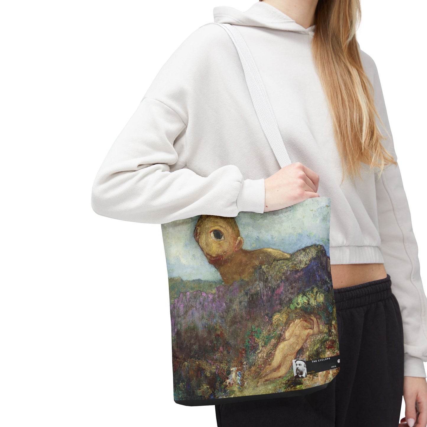 Redon, Odilon - The Cyclops (1914) - Tote Bag