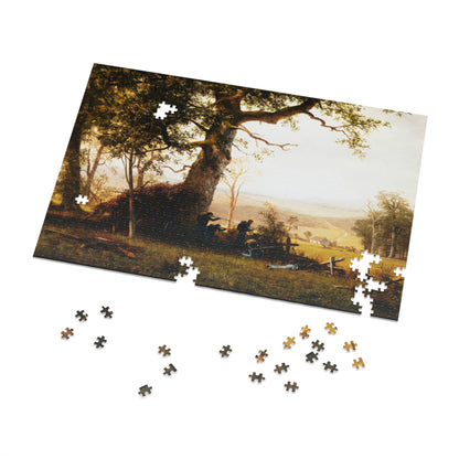 Bierstadt, Albert -  Guerrilla Warfare (1861) - 1000pc Jigsaw Puzzle
